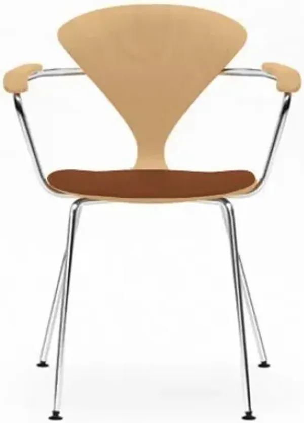 Cherner Metal Base Armchair with Seat Pad