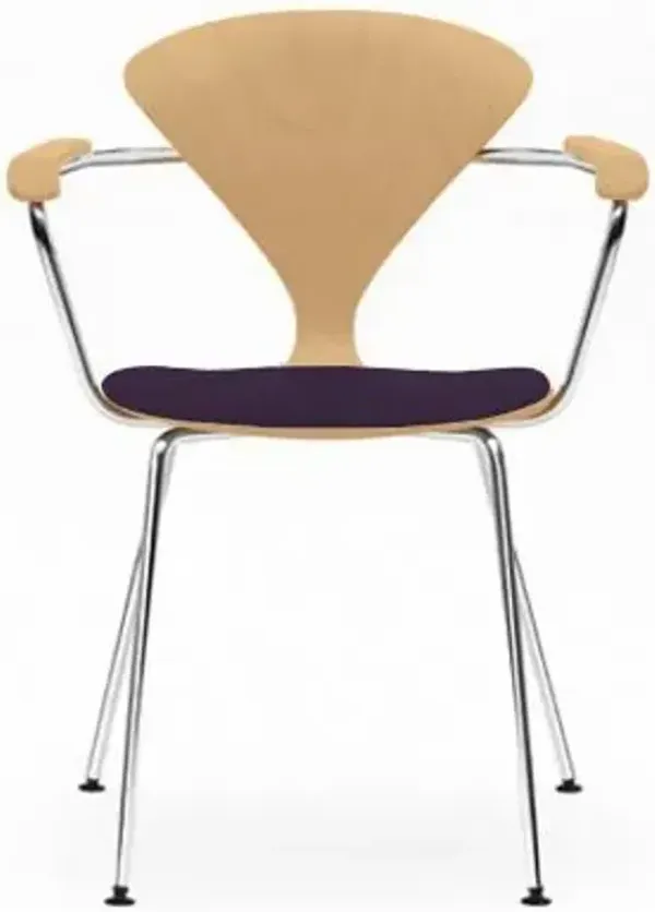 Cherner Metal Base Armchair with Seat Pad