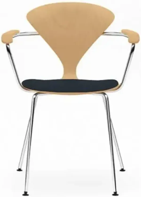 Cherner Metal Base Armchair with Seat Pad