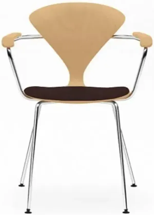 Cherner Metal Base Armchair with Seat Pad