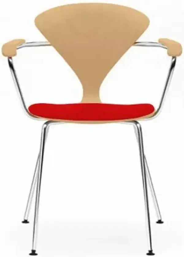 Cherner Metal Base Armchair with Seat Pad
