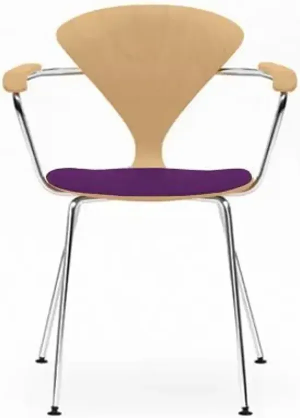 Cherner Metal Base Armchair with Seat Pad