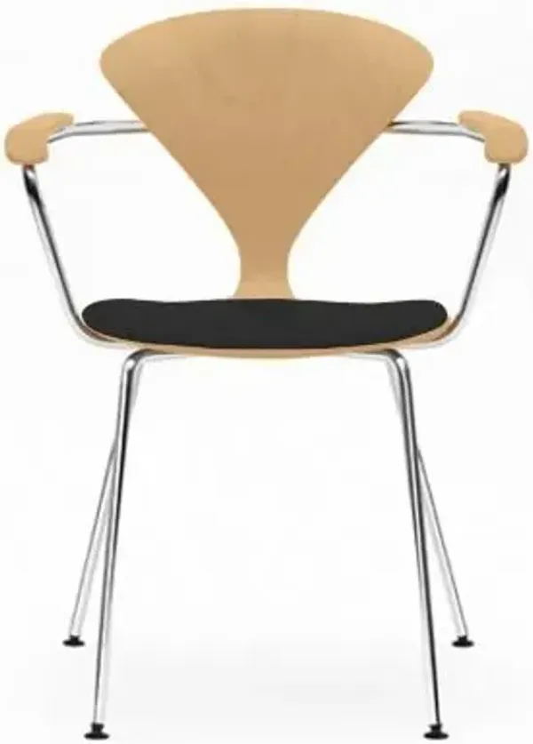 Cherner Metal Base Armchair with Seat Pad