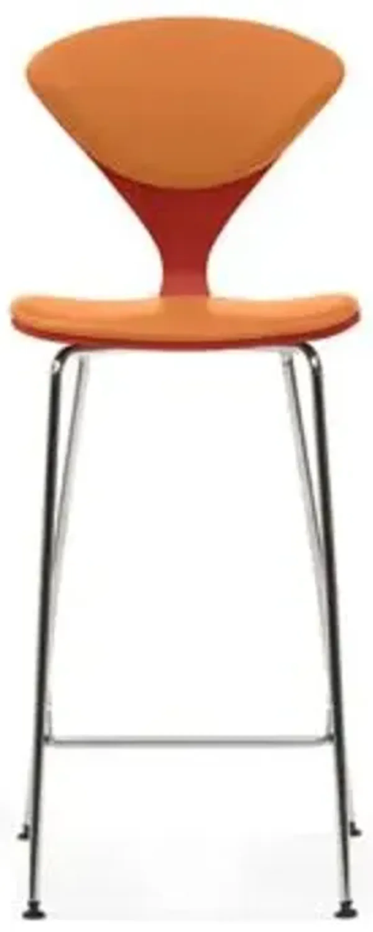 Cherner Seat and Back Upholstered Metal Base Stool