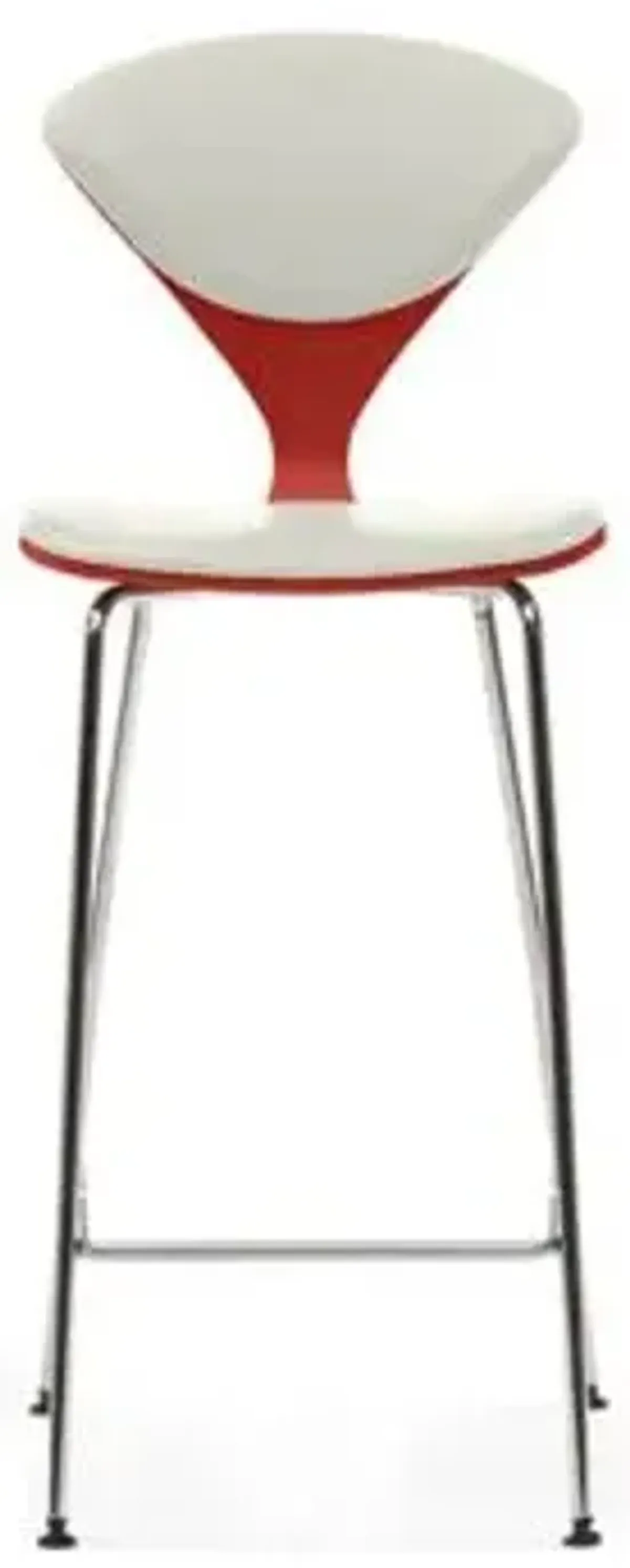 Cherner Seat and Back Upholstered Metal Base Stool