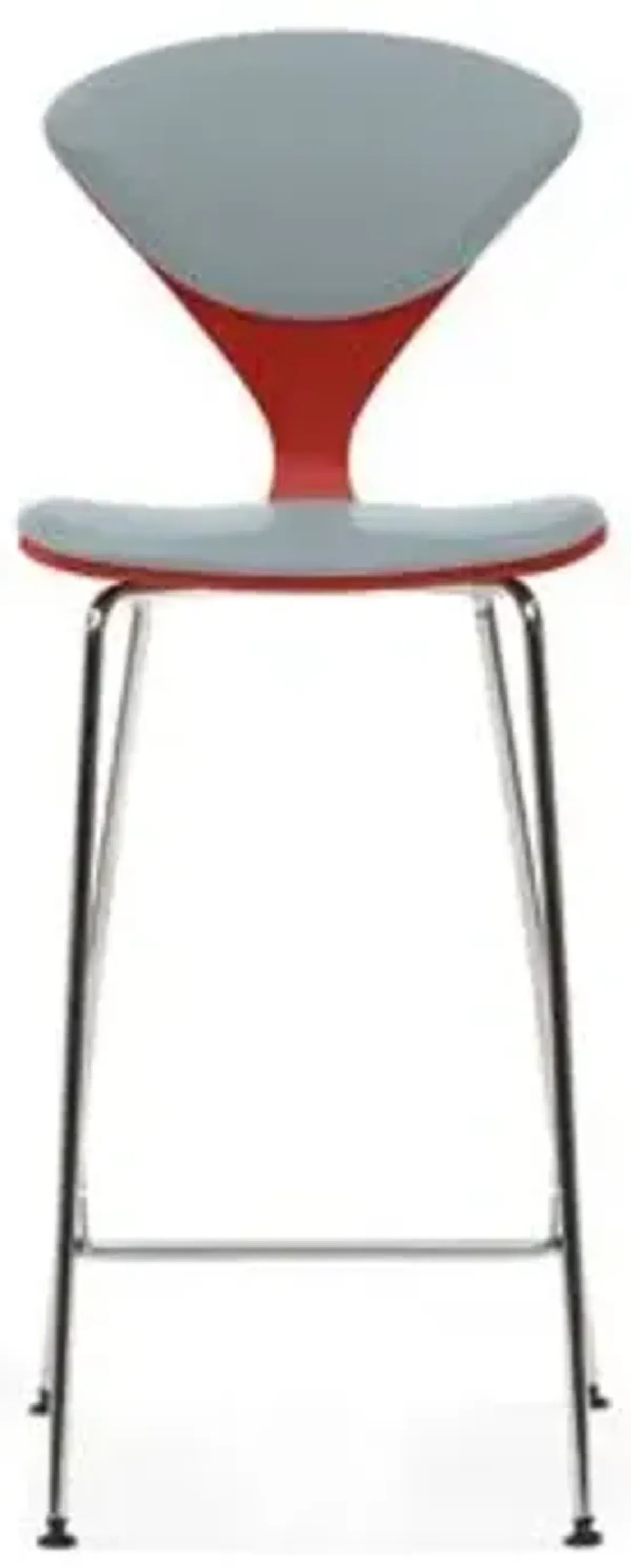 Cherner Seat and Back Upholstered Metal Base Stool