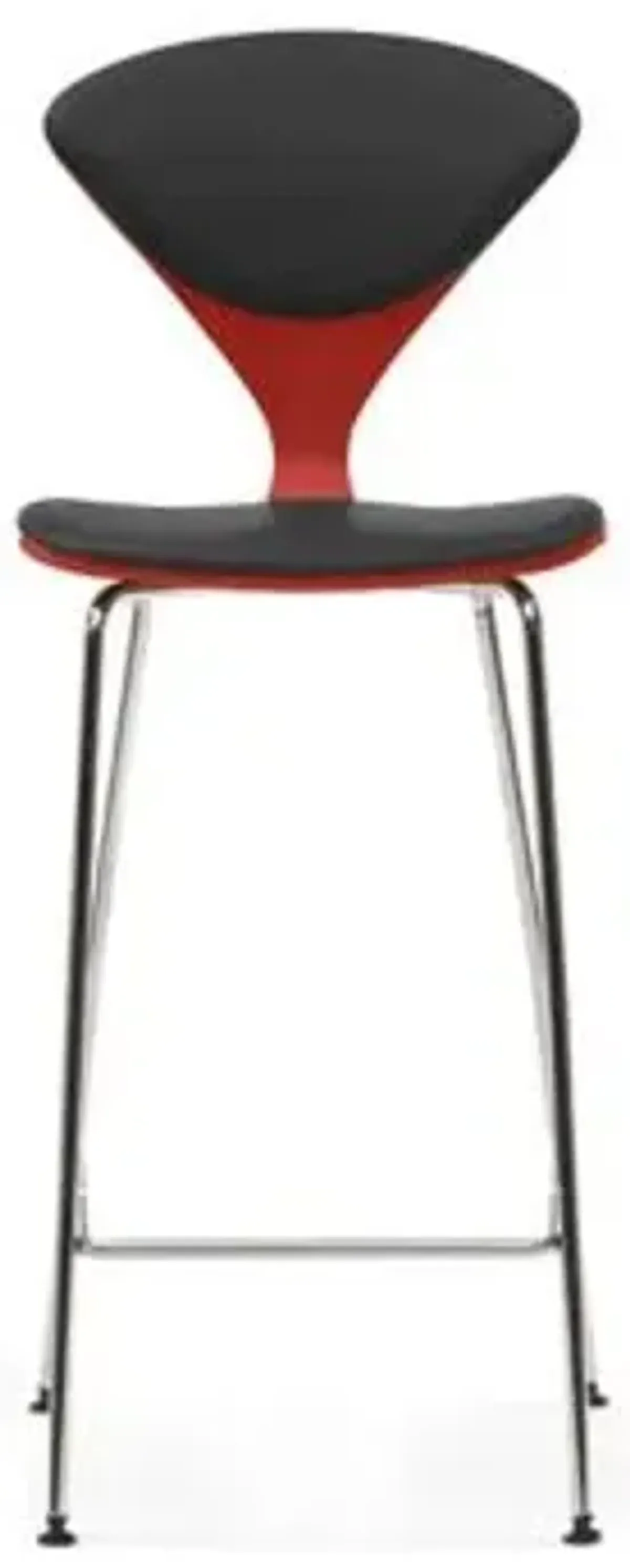 Cherner Seat and Back Upholstered Metal Base Stool