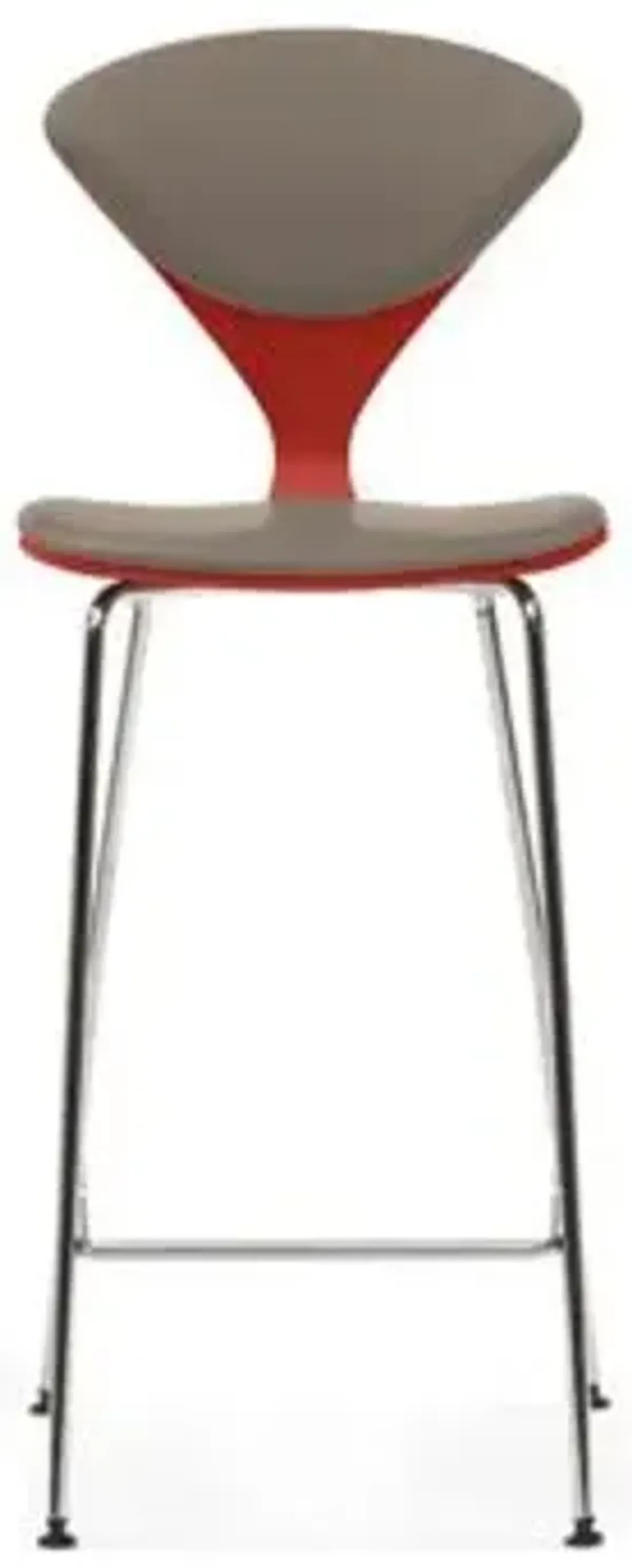 Cherner Seat and Back Upholstered Metal Base Stool