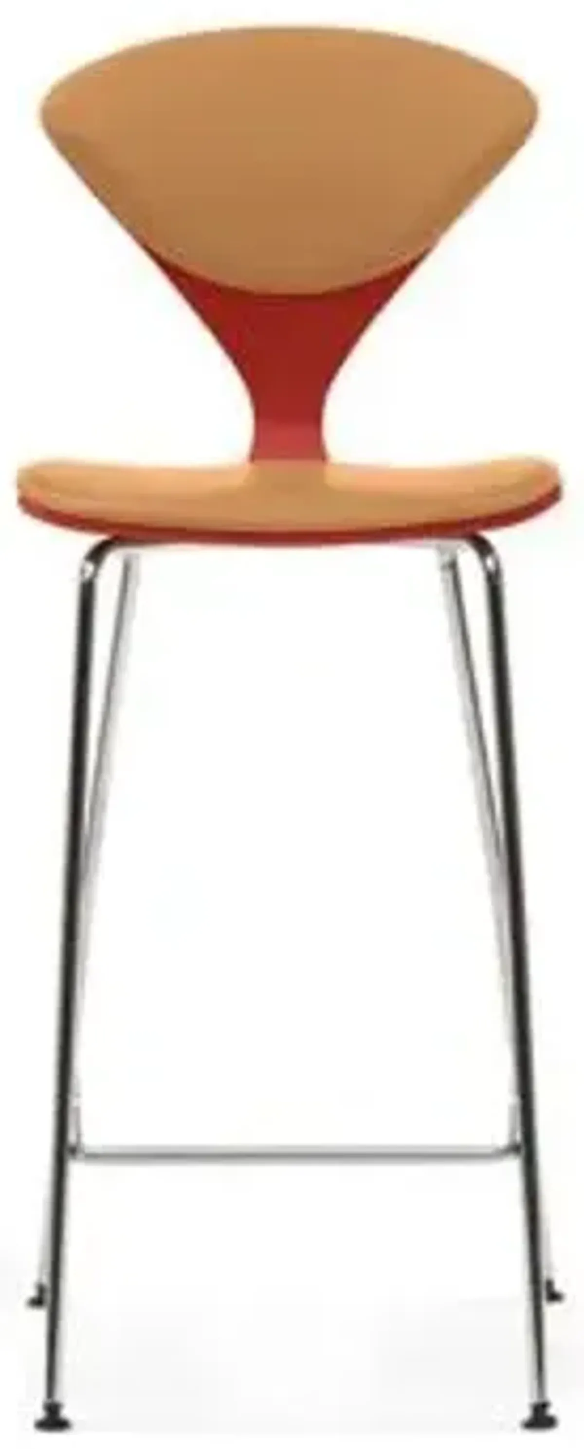 Cherner Seat and Back Upholstered Metal Base Stool