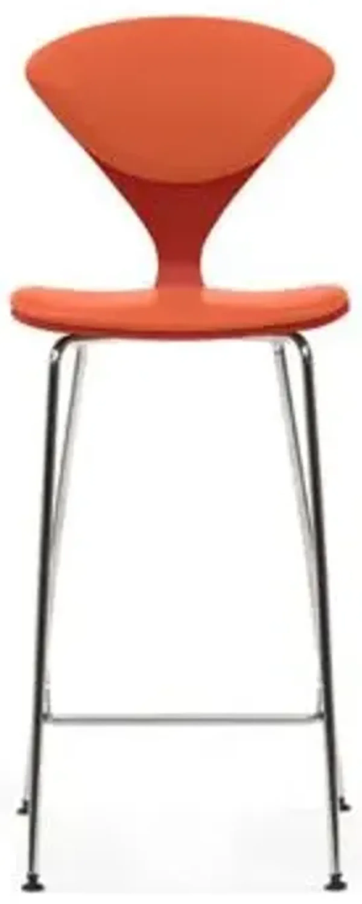 Cherner Seat and Back Upholstered Metal Base Stool