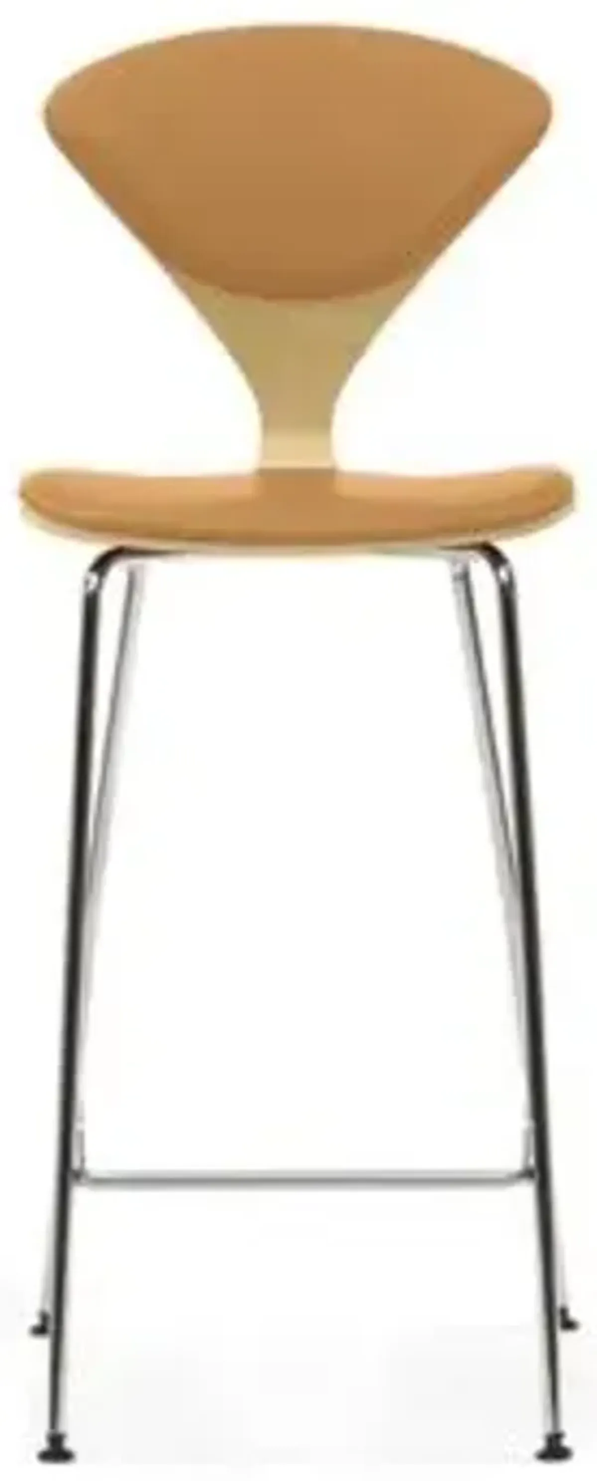 Cherner Seat and Back Upholstered Metal Base Stool