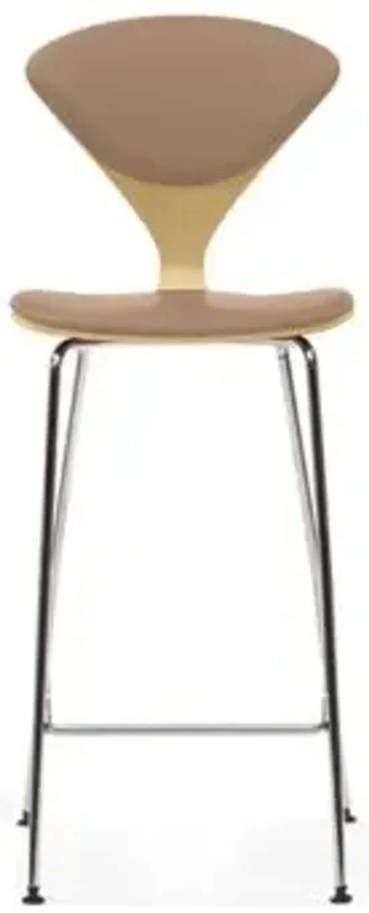 Cherner Seat and Back Upholstered Metal Base Stool