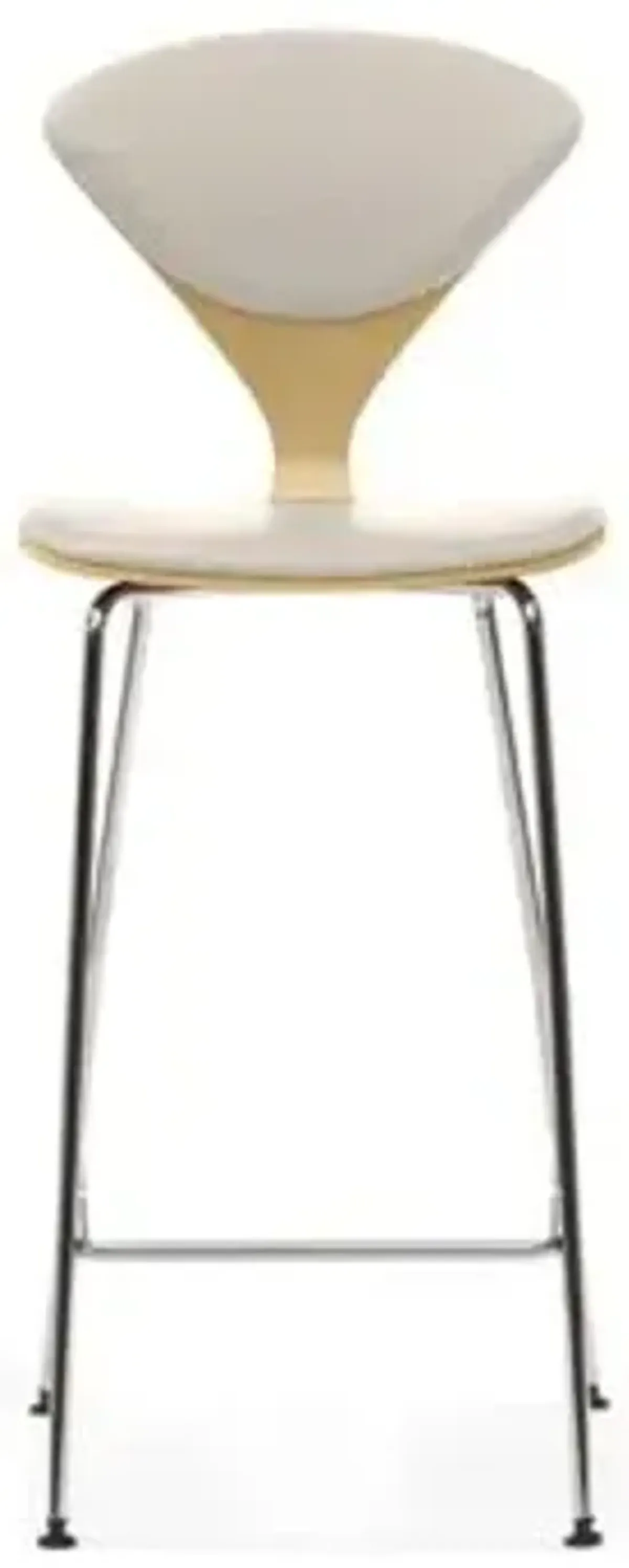 Cherner Seat and Back Upholstered Metal Base Stool