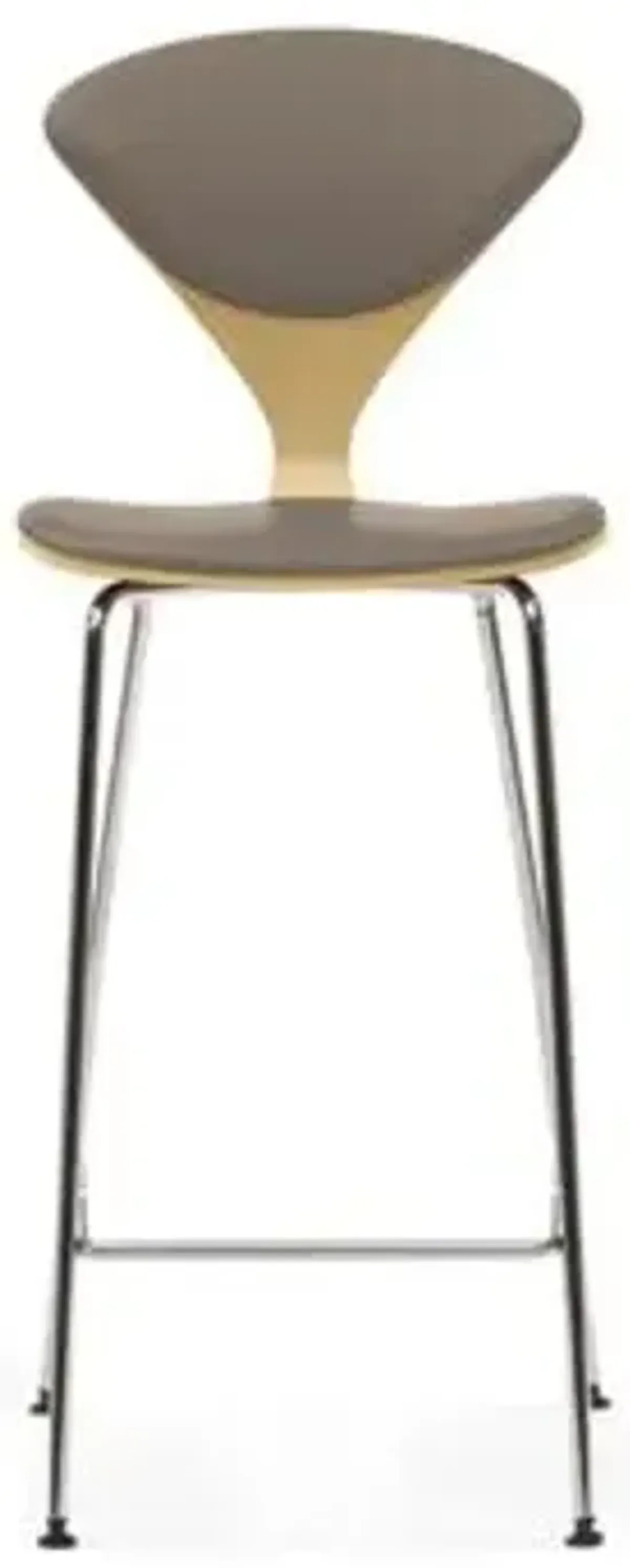 Cherner Seat and Back Upholstered Metal Base Stool