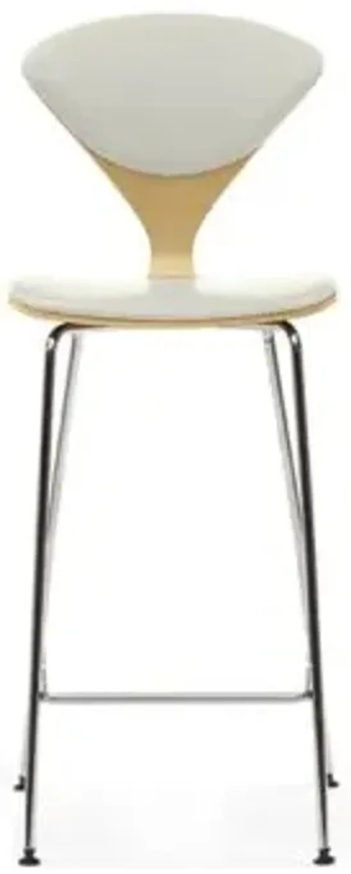 Cherner Seat and Back Upholstered Metal Base Stool