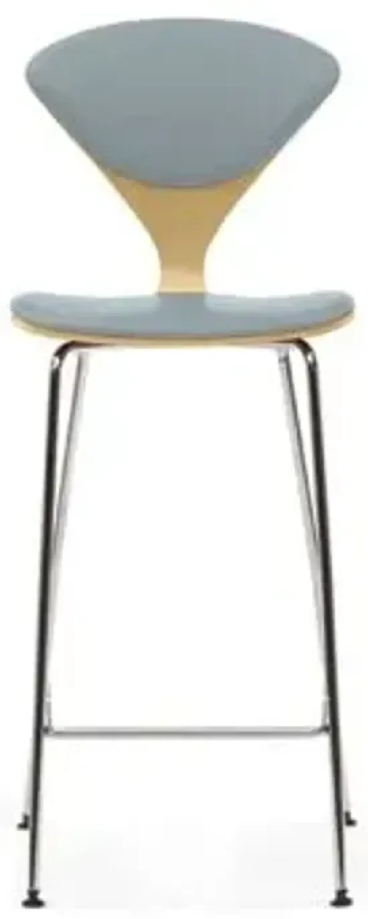 Cherner Seat and Back Upholstered Metal Base Stool