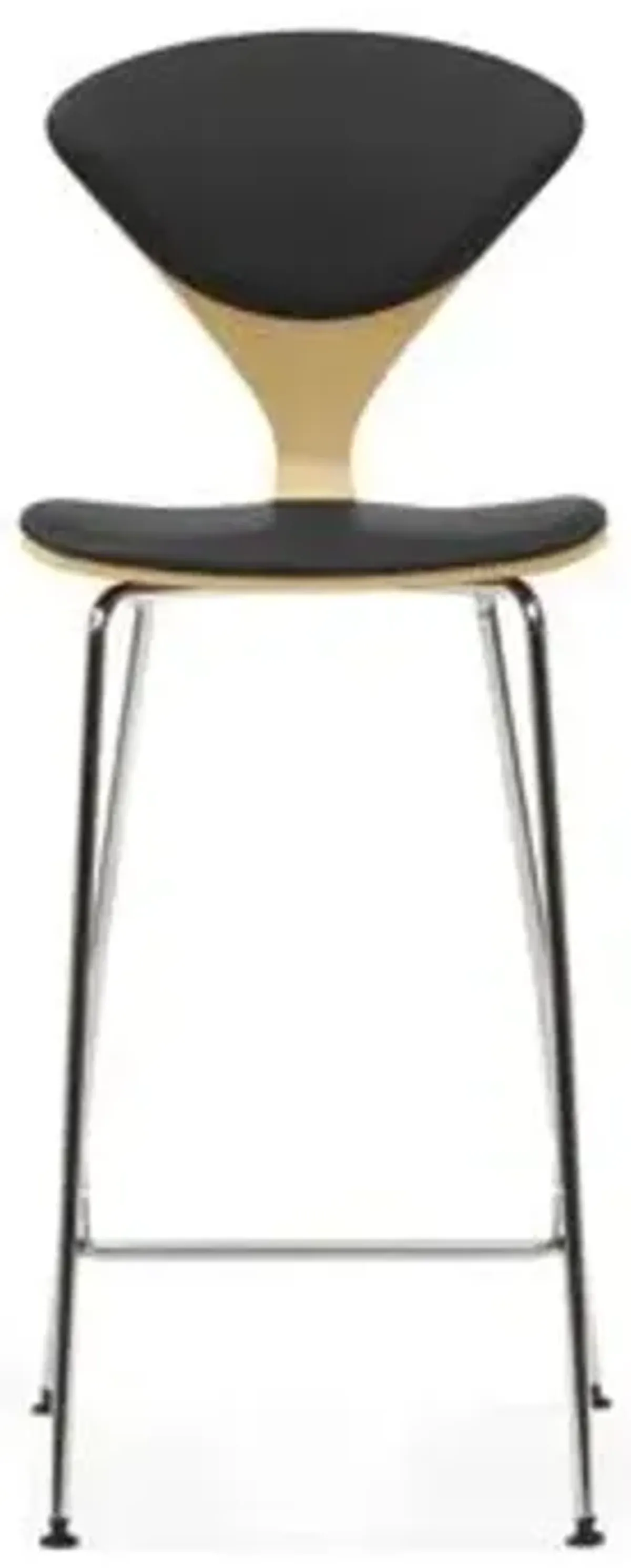Cherner Seat and Back Upholstered Metal Base Stool