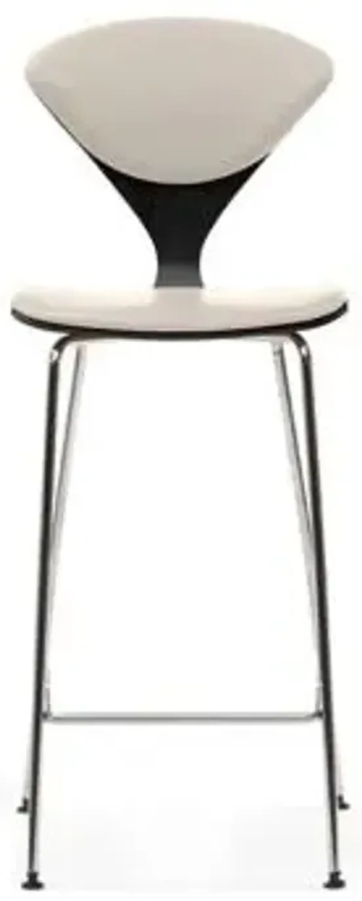 Cherner Seat and Back Upholstered Metal Base Stool
