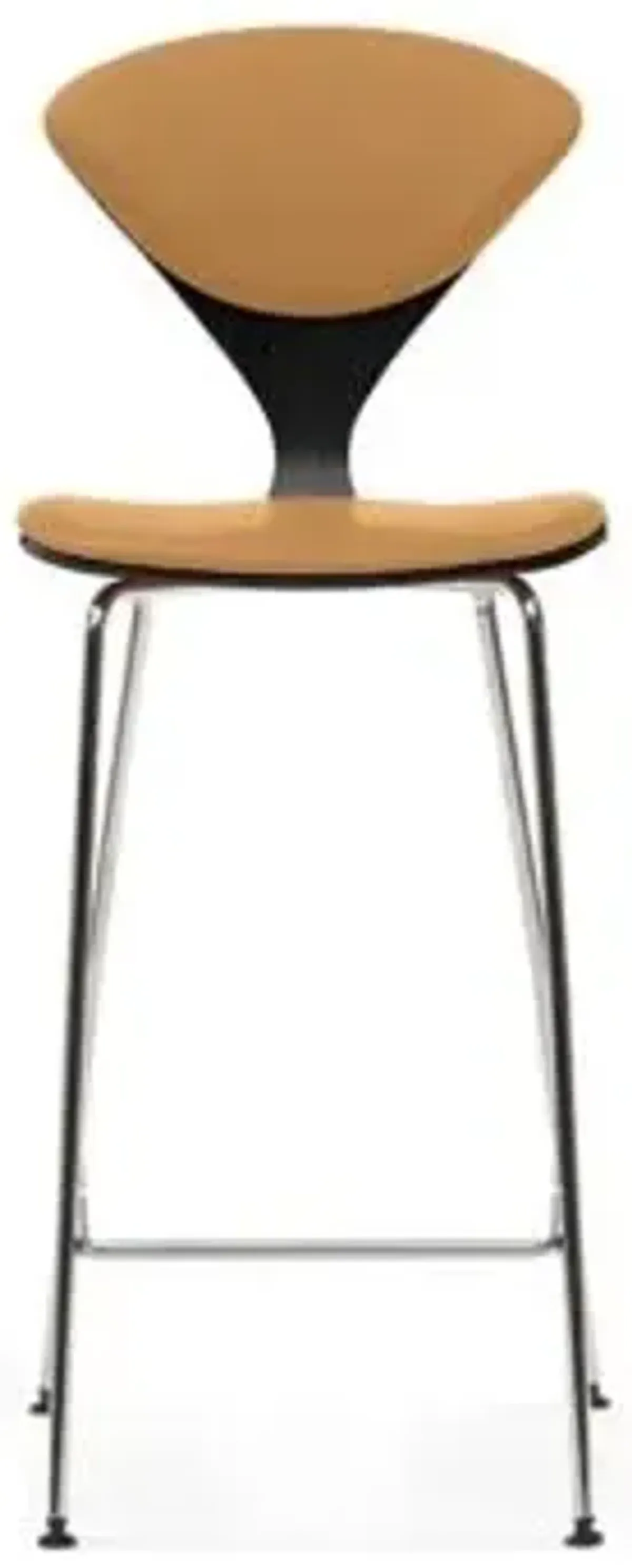 Cherner Seat and Back Upholstered Metal Base Stool