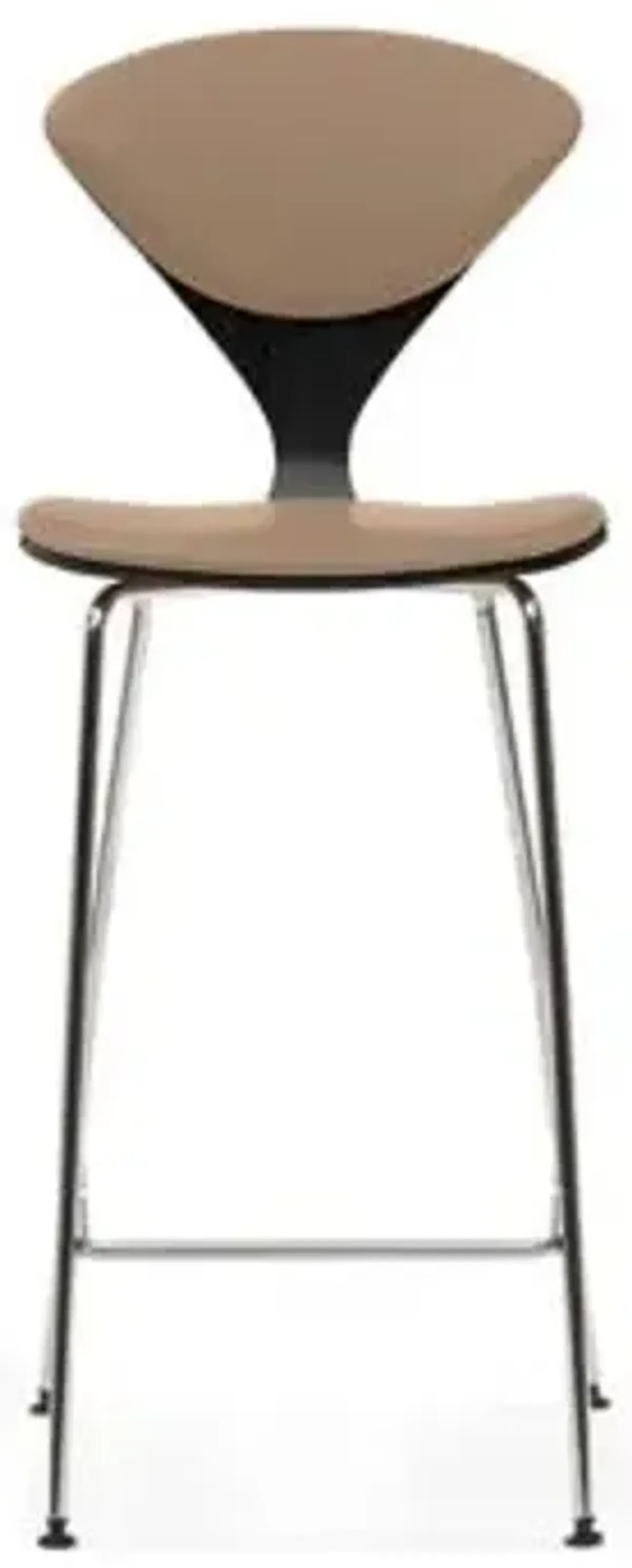 Cherner Seat and Back Upholstered Metal Base Stool