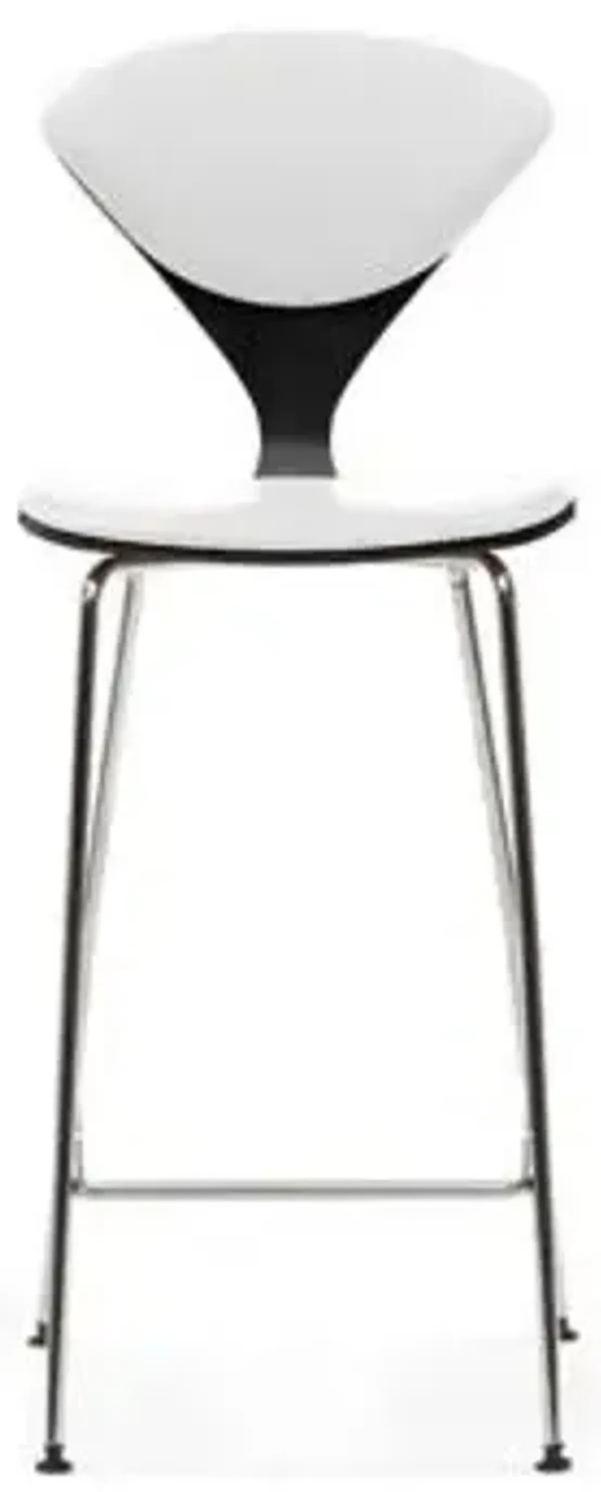 Cherner Seat and Back Upholstered Metal Base Stool