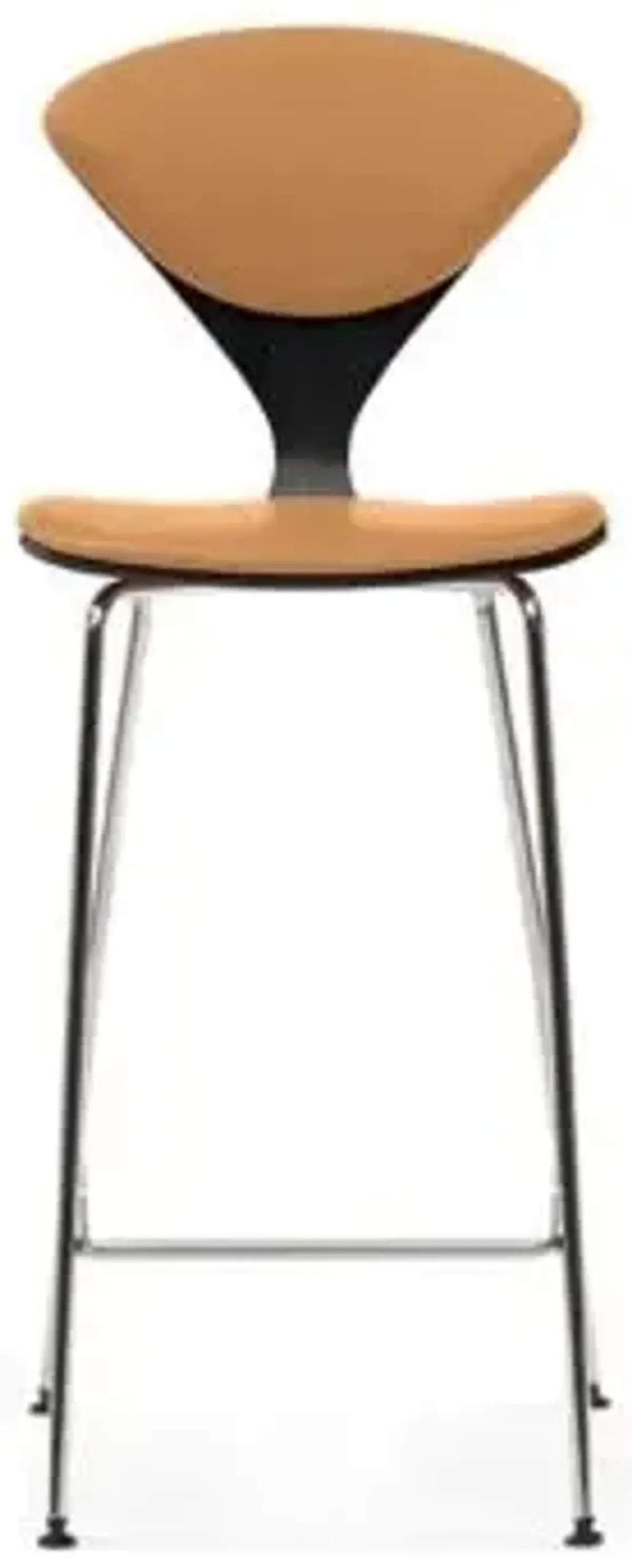 Cherner Seat and Back Upholstered Metal Base Stool