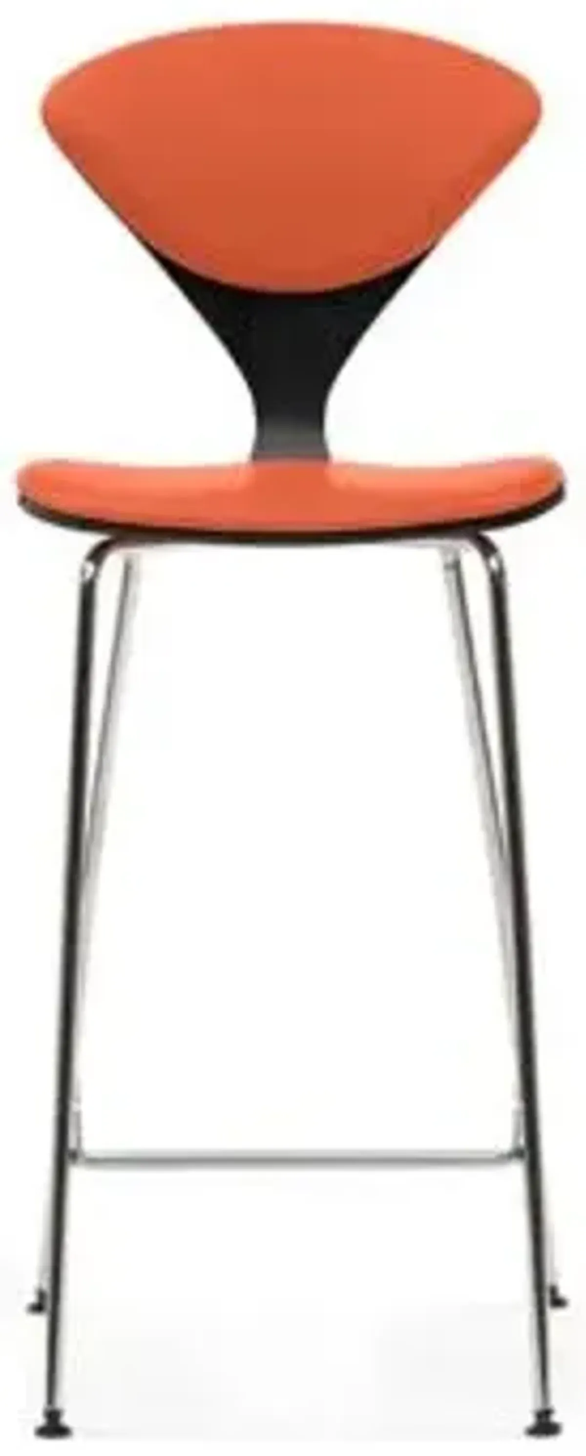 Cherner Seat and Back Upholstered Metal Base Stool