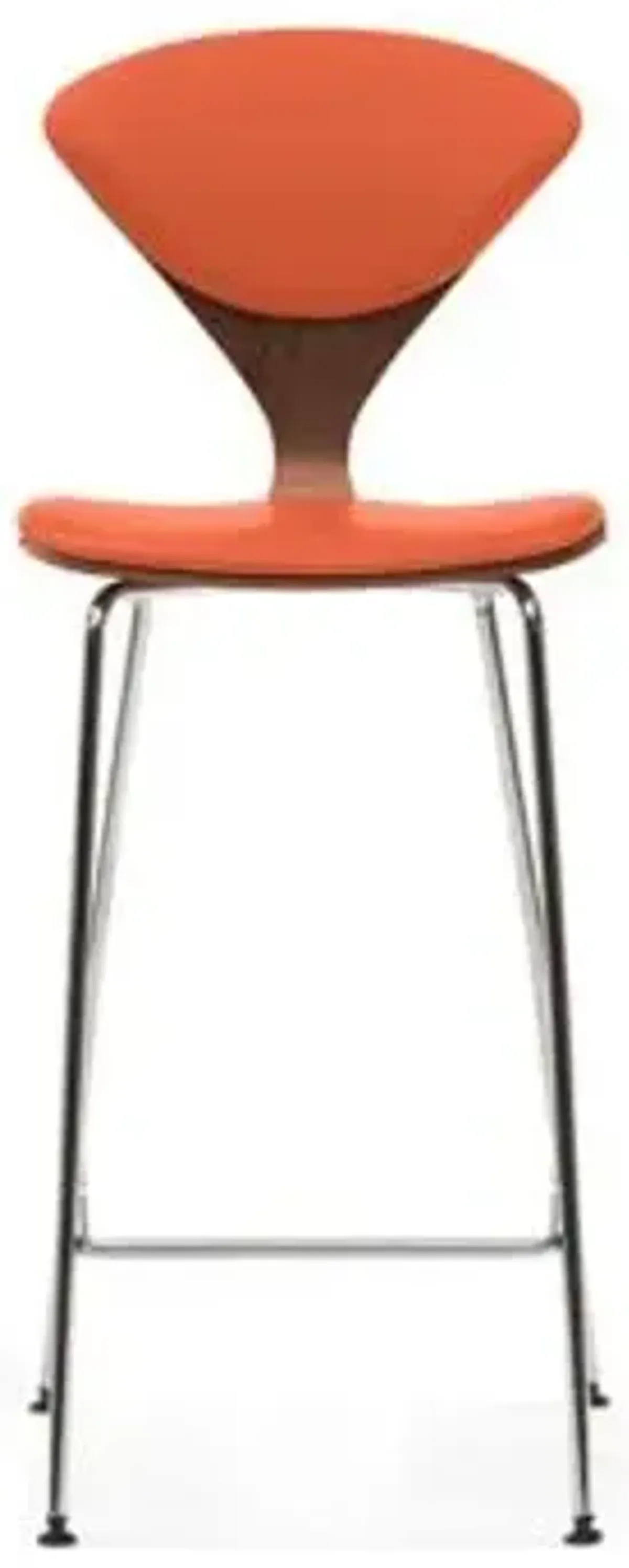 Cherner Seat and Back Upholstered Metal Base Stool