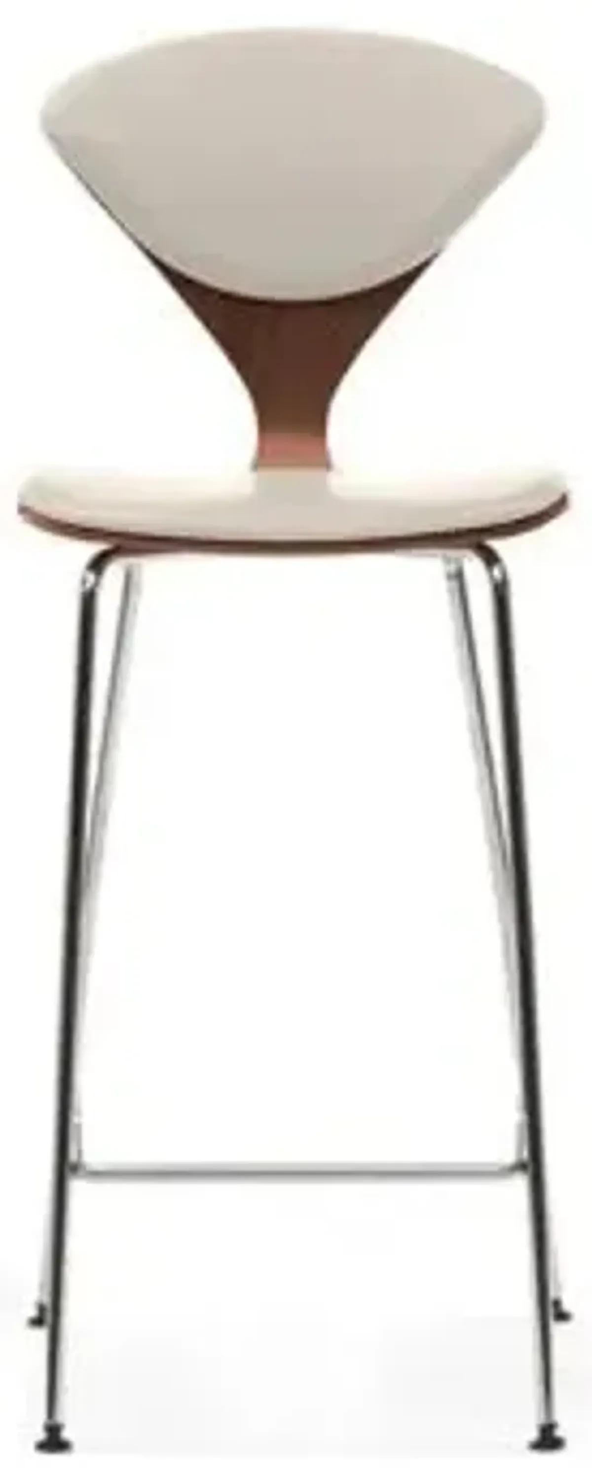 Cherner Seat and Back Upholstered Metal Base Stool