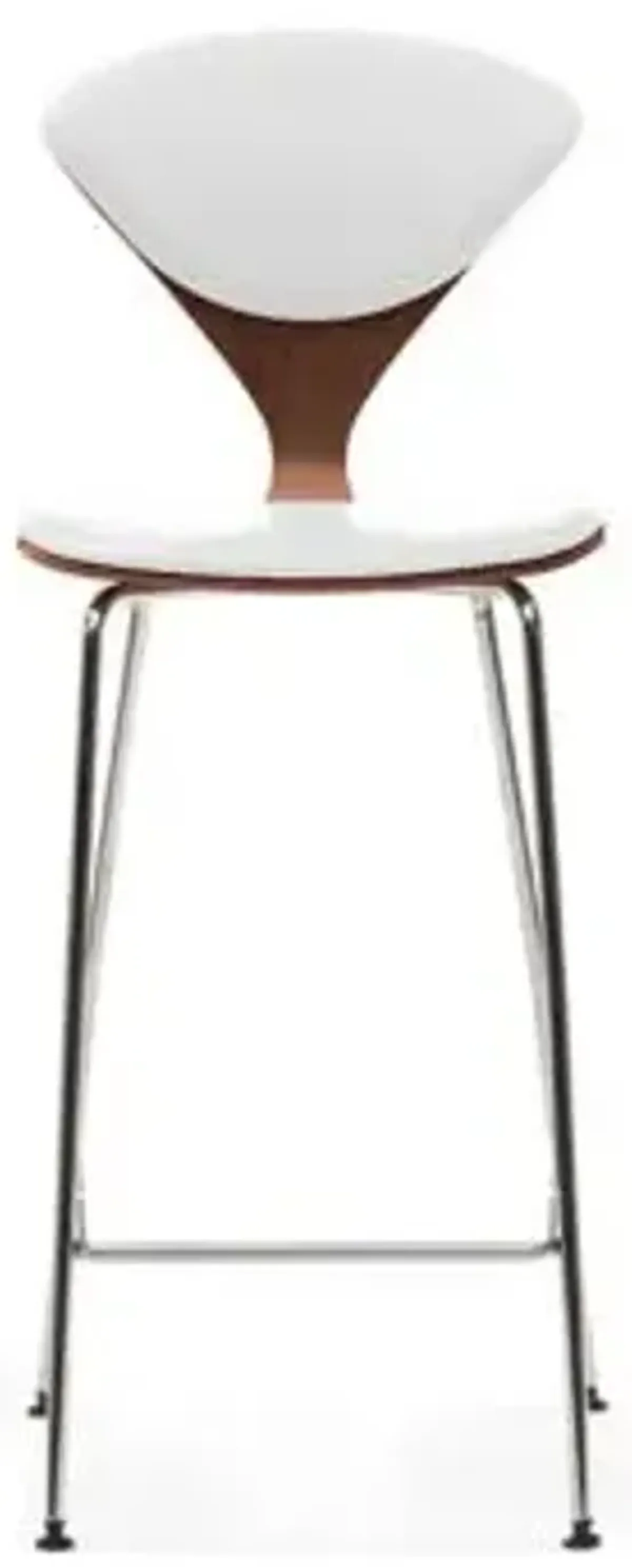 Cherner Seat and Back Upholstered Metal Base Stool