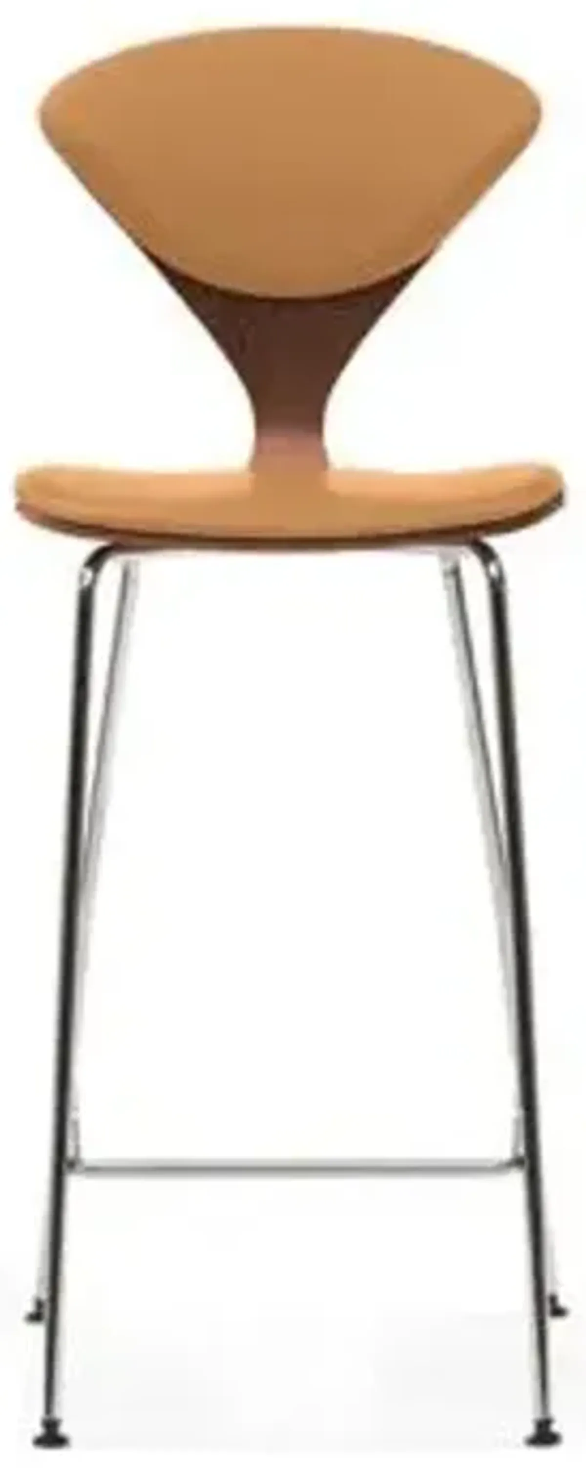 Cherner Seat and Back Upholstered Metal Base Stool