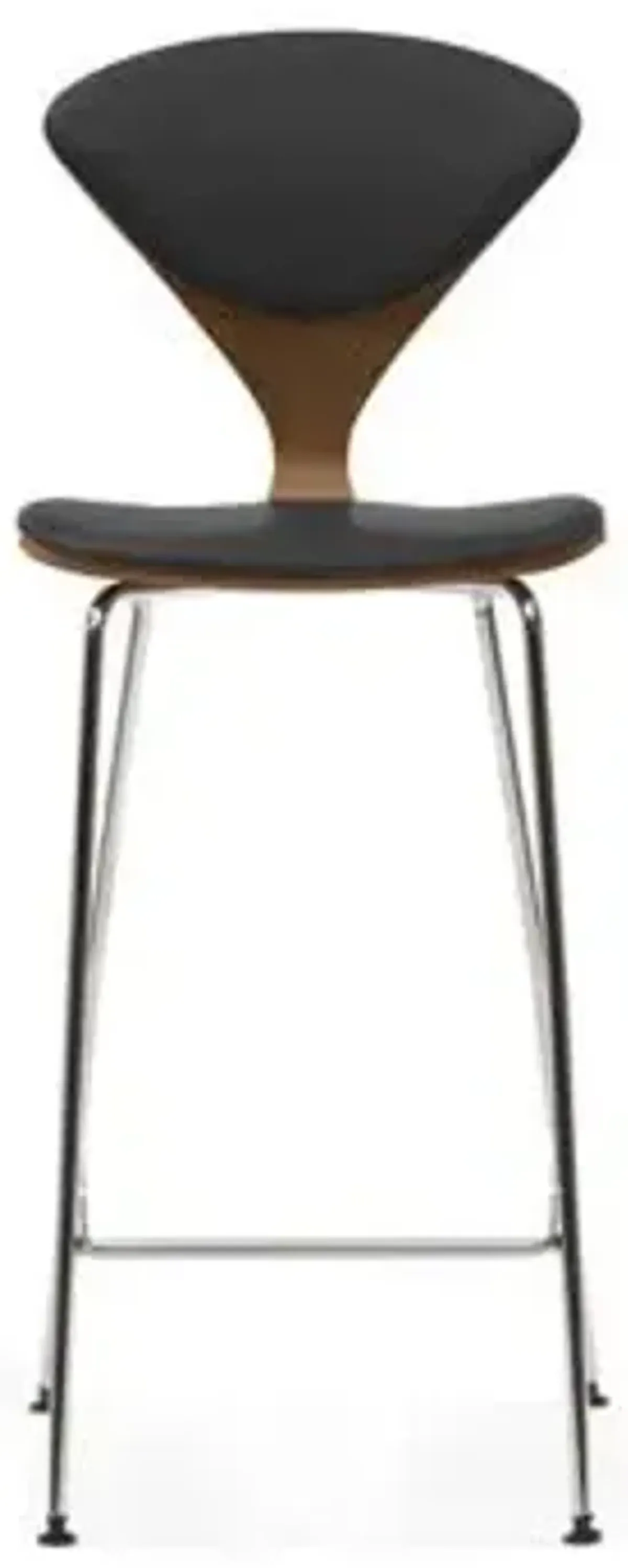 Cherner Seat and Back Upholstered Metal Base Stool