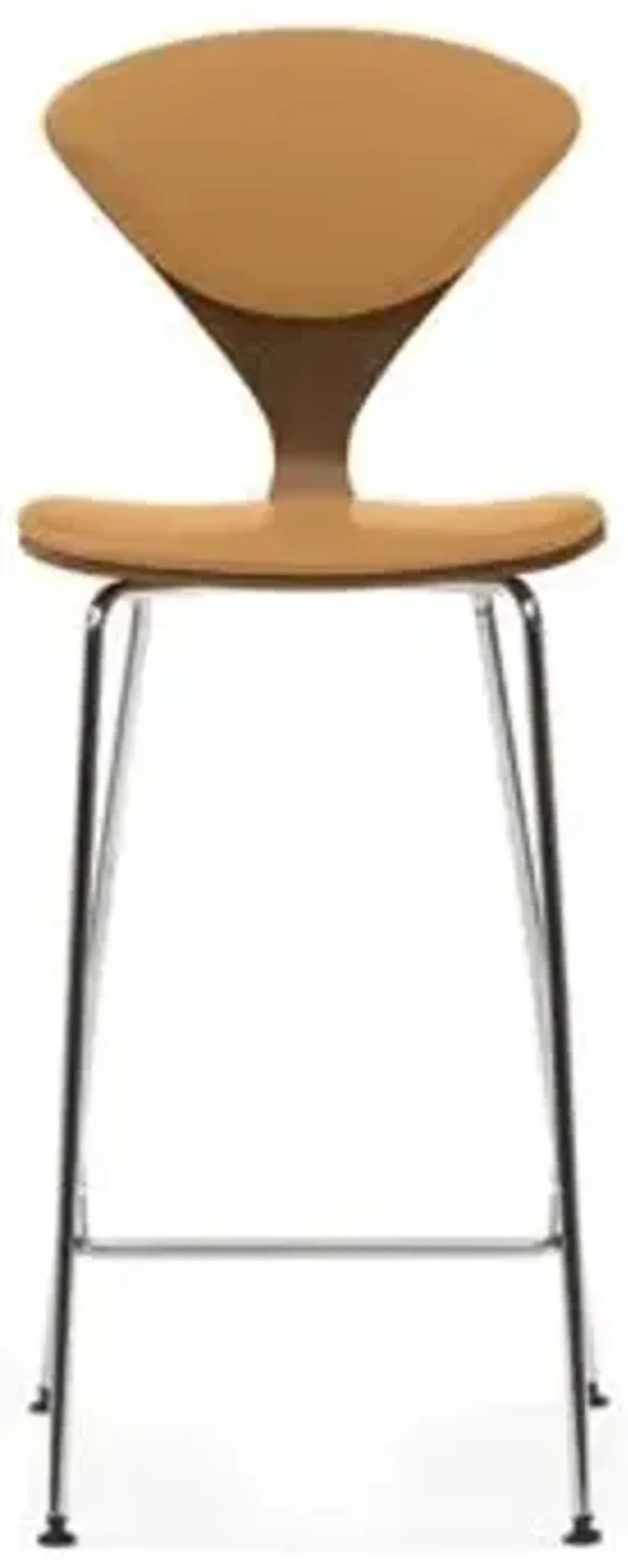 Cherner Seat and Back Upholstered Metal Base Stool