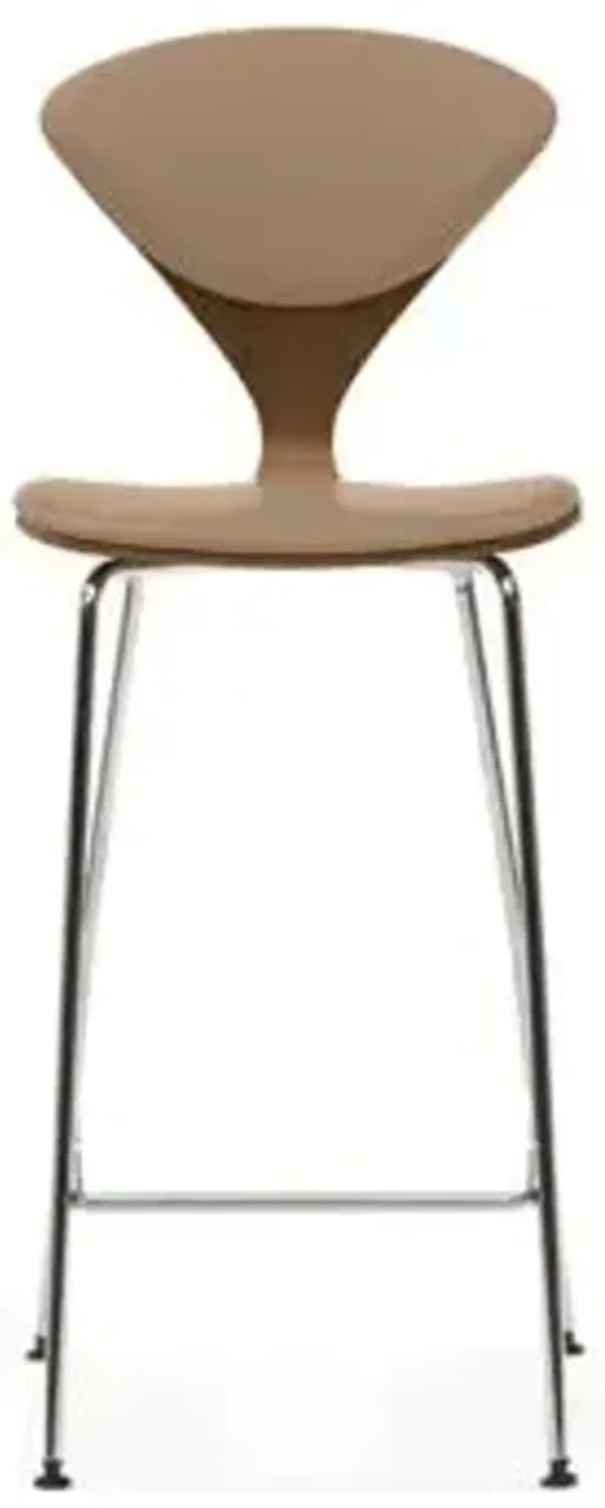 Cherner Seat and Back Upholstered Metal Base Stool