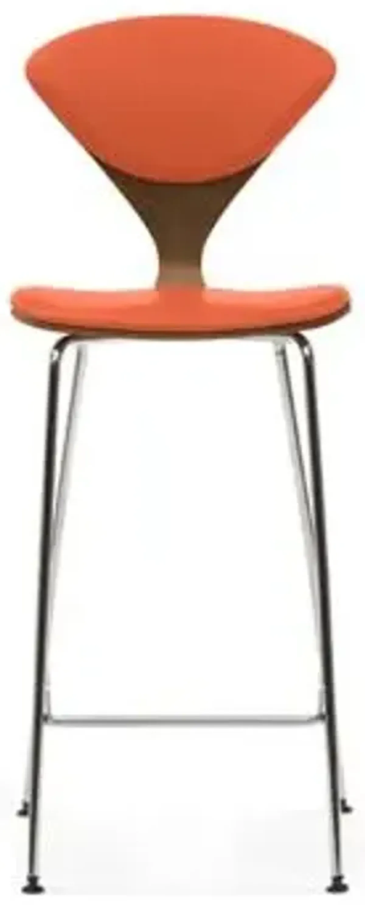 Cherner Seat and Back Upholstered Metal Base Stool