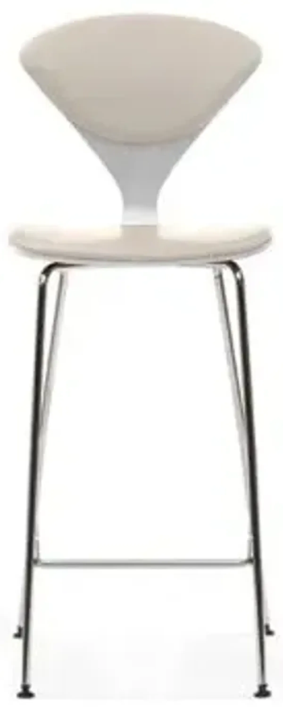 Cherner Seat and Back Upholstered Metal Base Stool