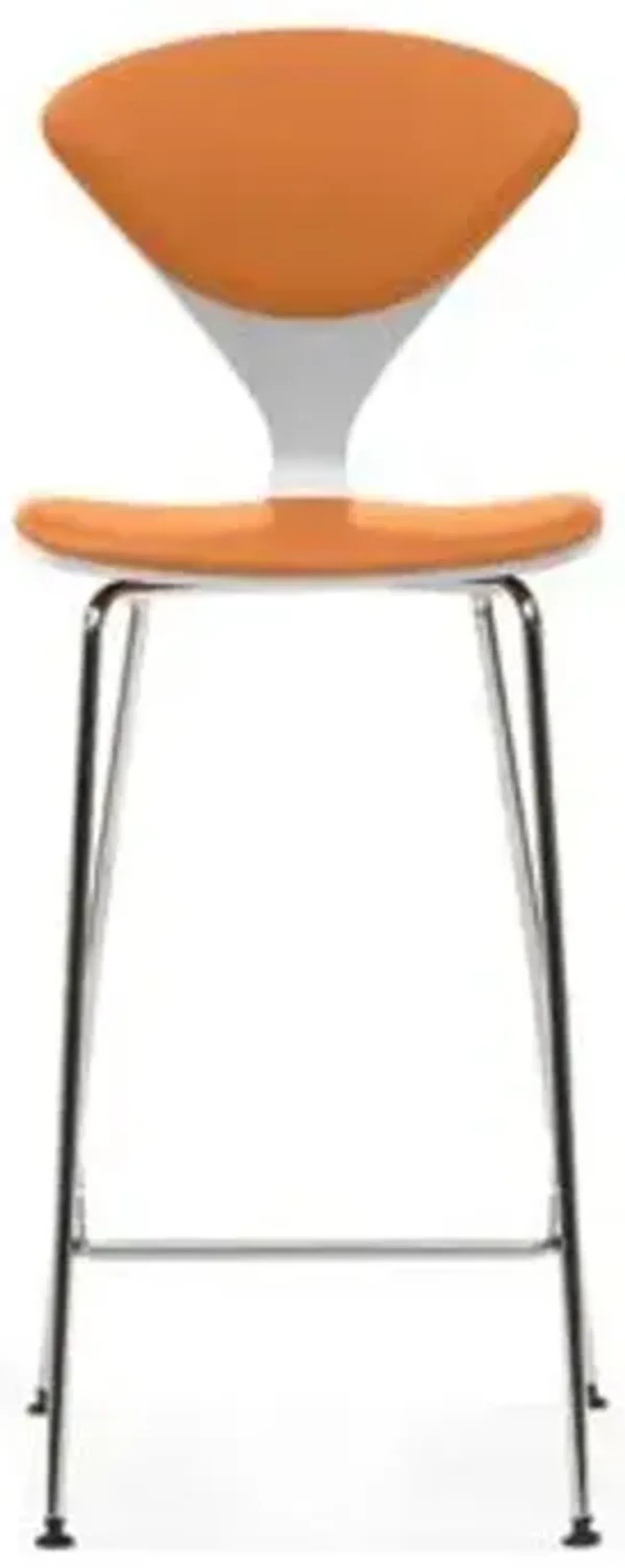 Cherner Seat and Back Upholstered Metal Base Stool