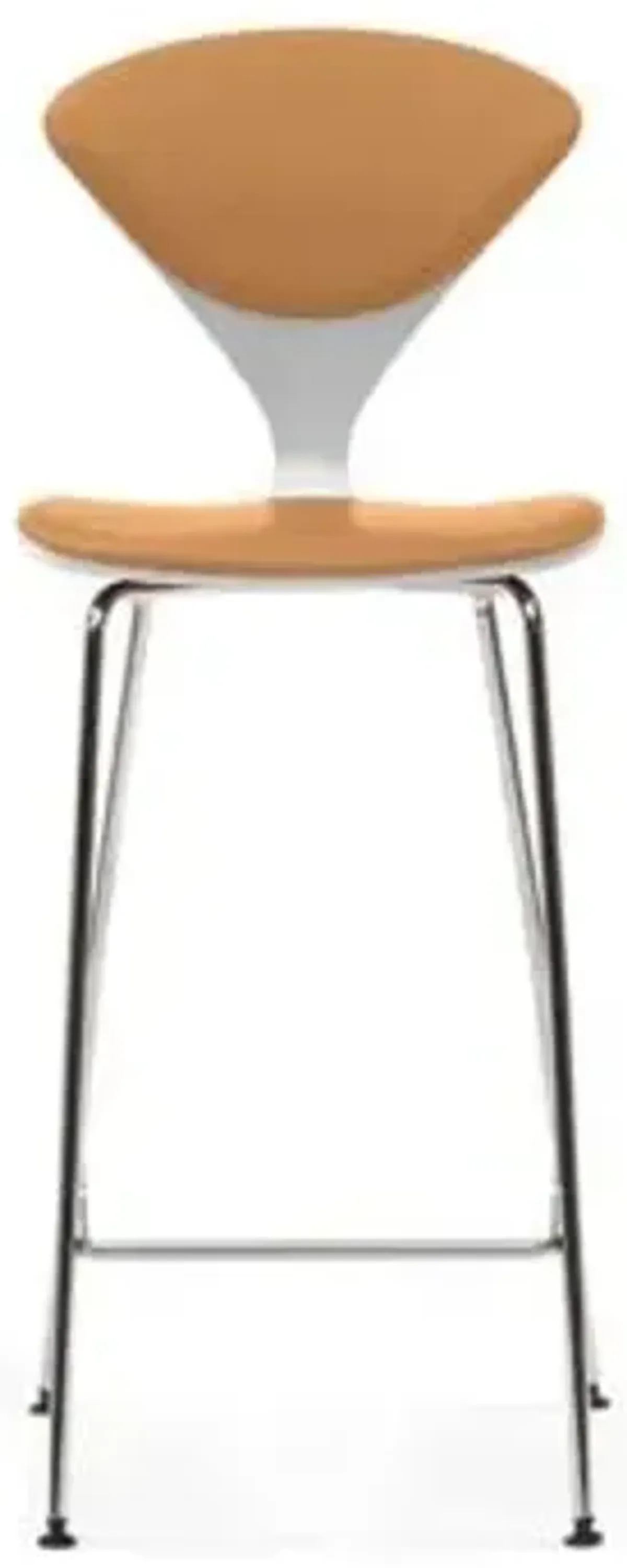 Cherner Seat and Back Upholstered Metal Base Stool