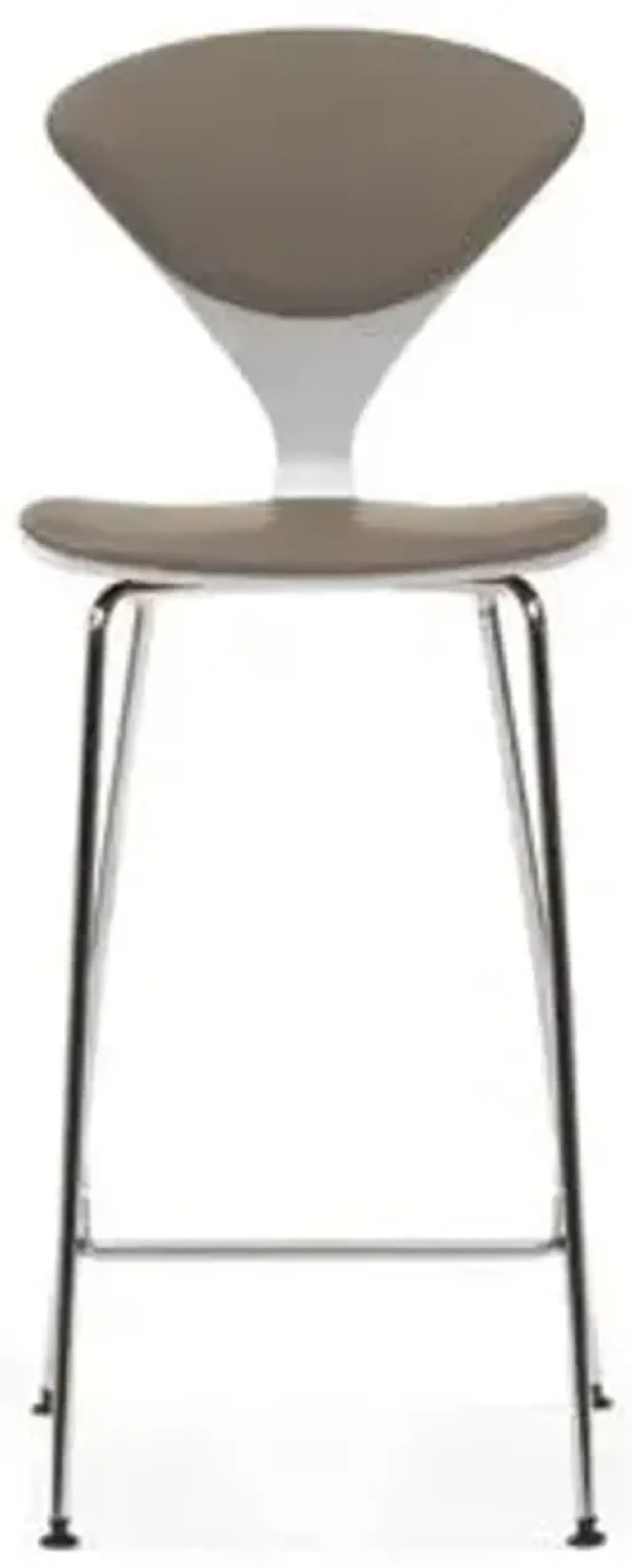 Cherner Seat and Back Upholstered Metal Base Stool