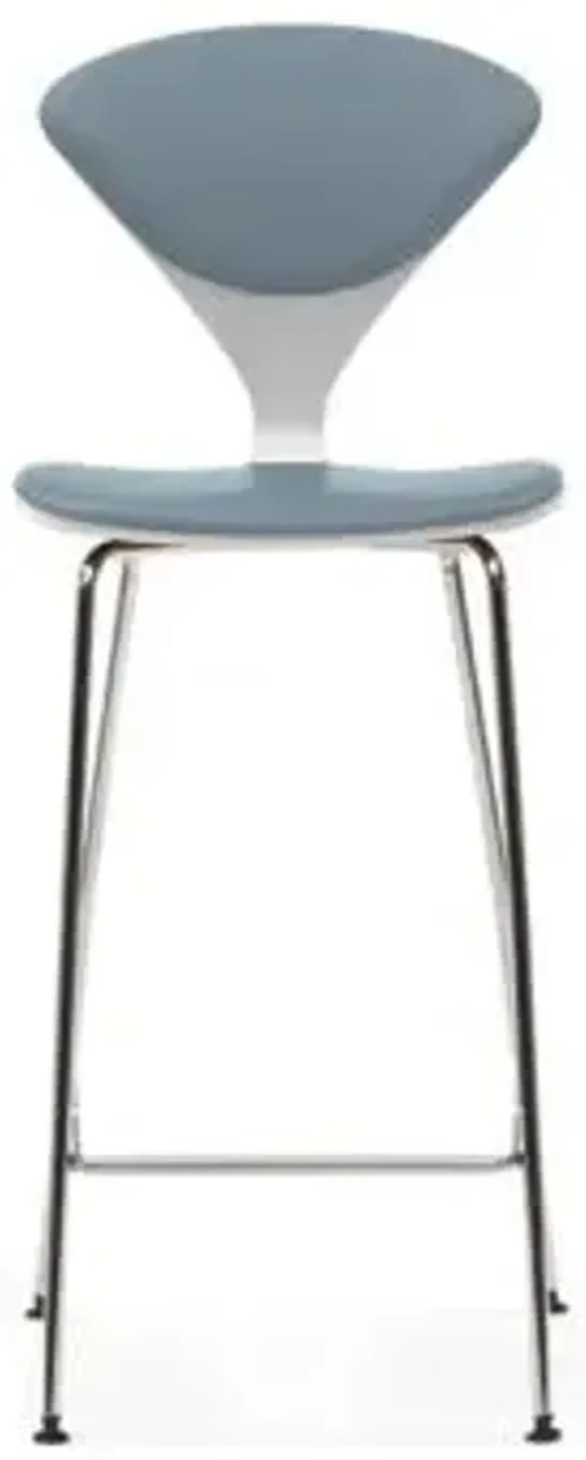 Cherner Seat and Back Upholstered Metal Base Stool