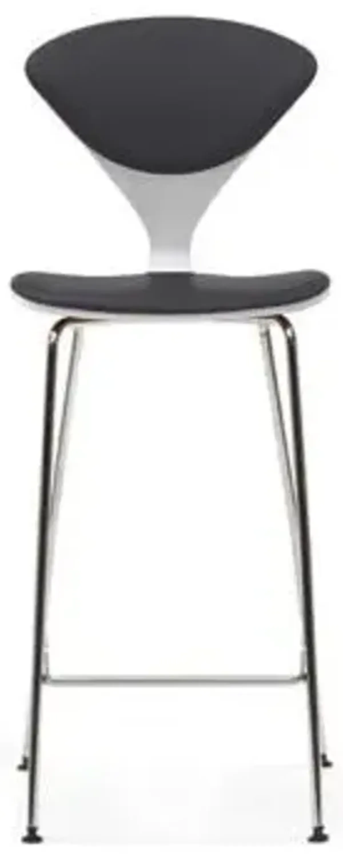 Cherner Seat and Back Upholstered Metal Base Stool