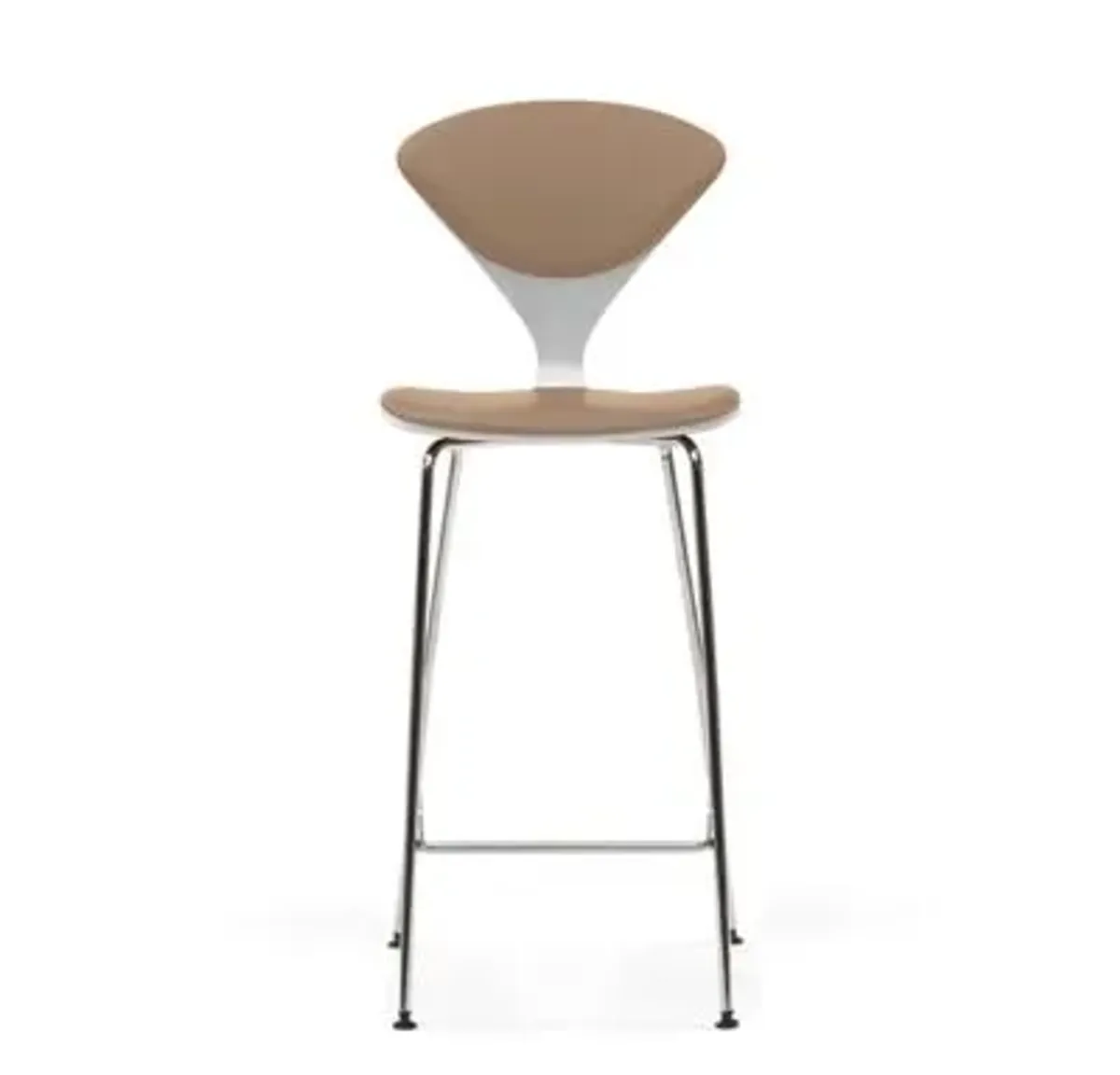 Cherner Seat and Back Upholstered Metal Base Stool