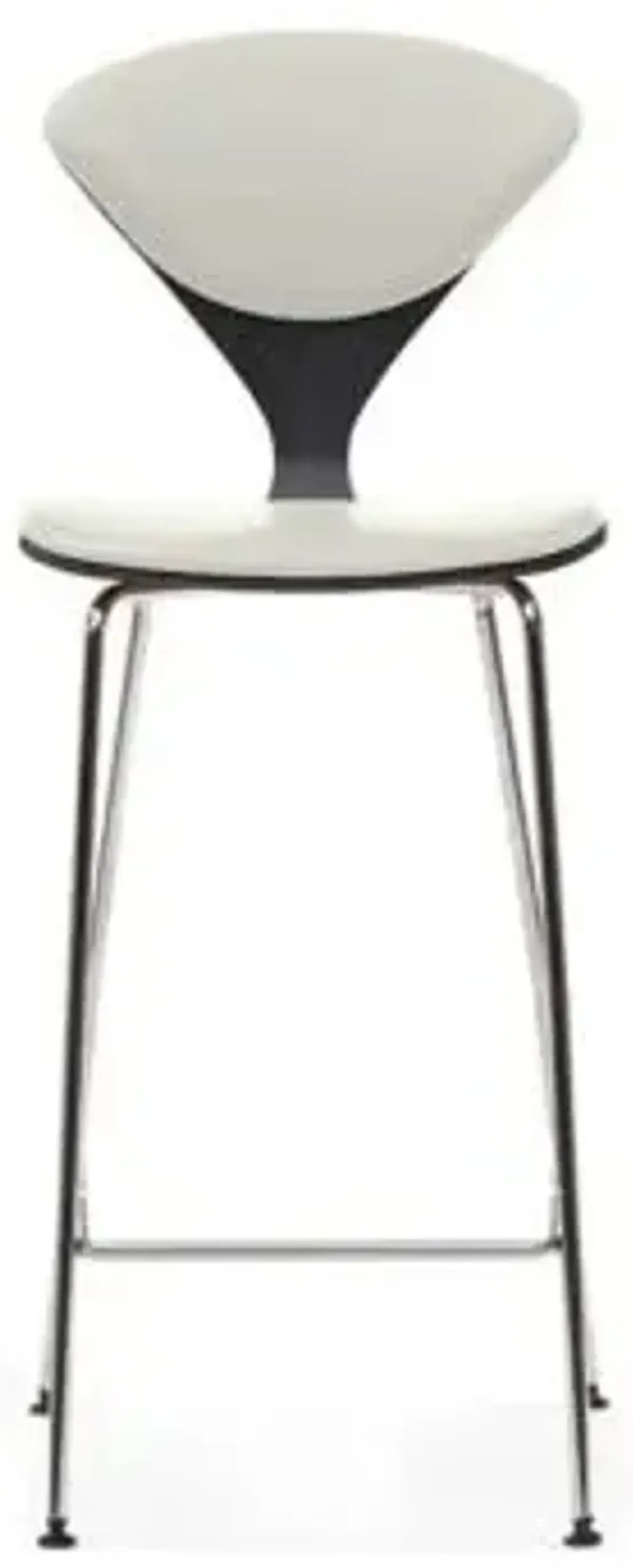 Cherner Seat and Back Upholstered Metal Base Stool