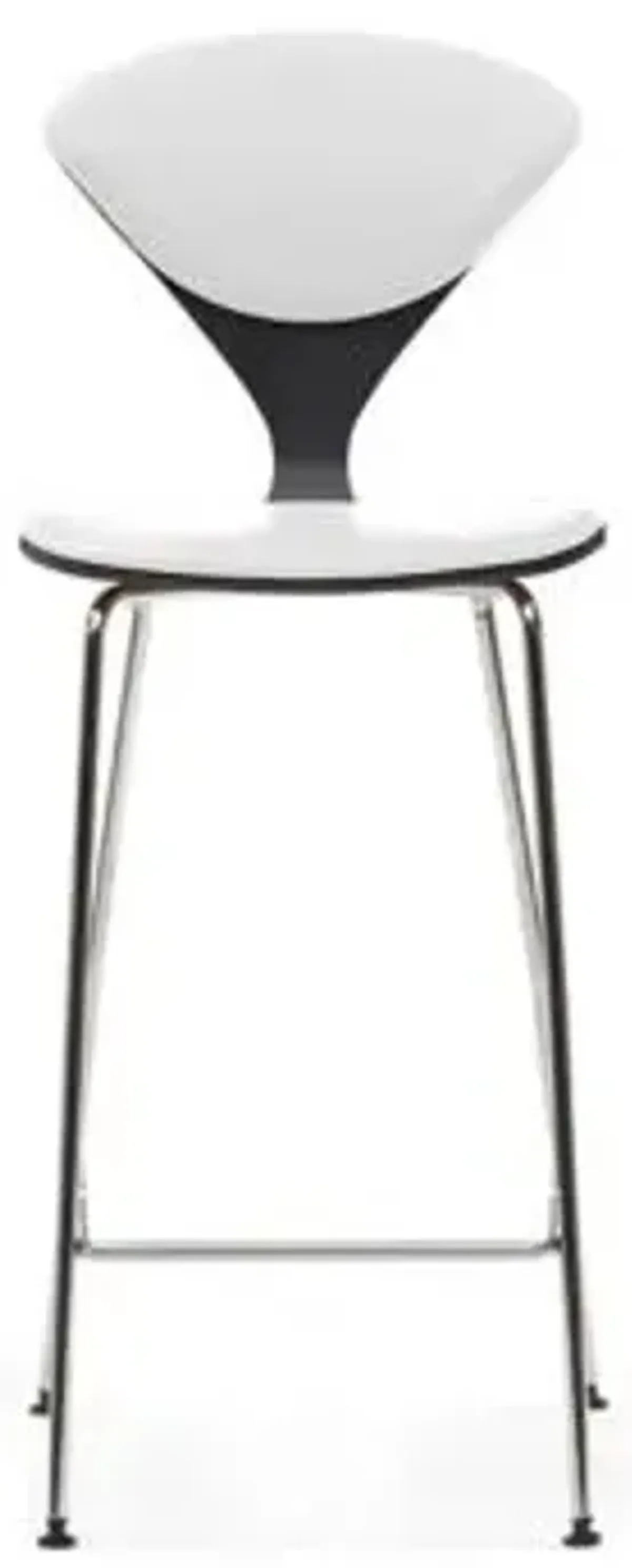 Cherner Seat and Back Upholstered Metal Base Stool