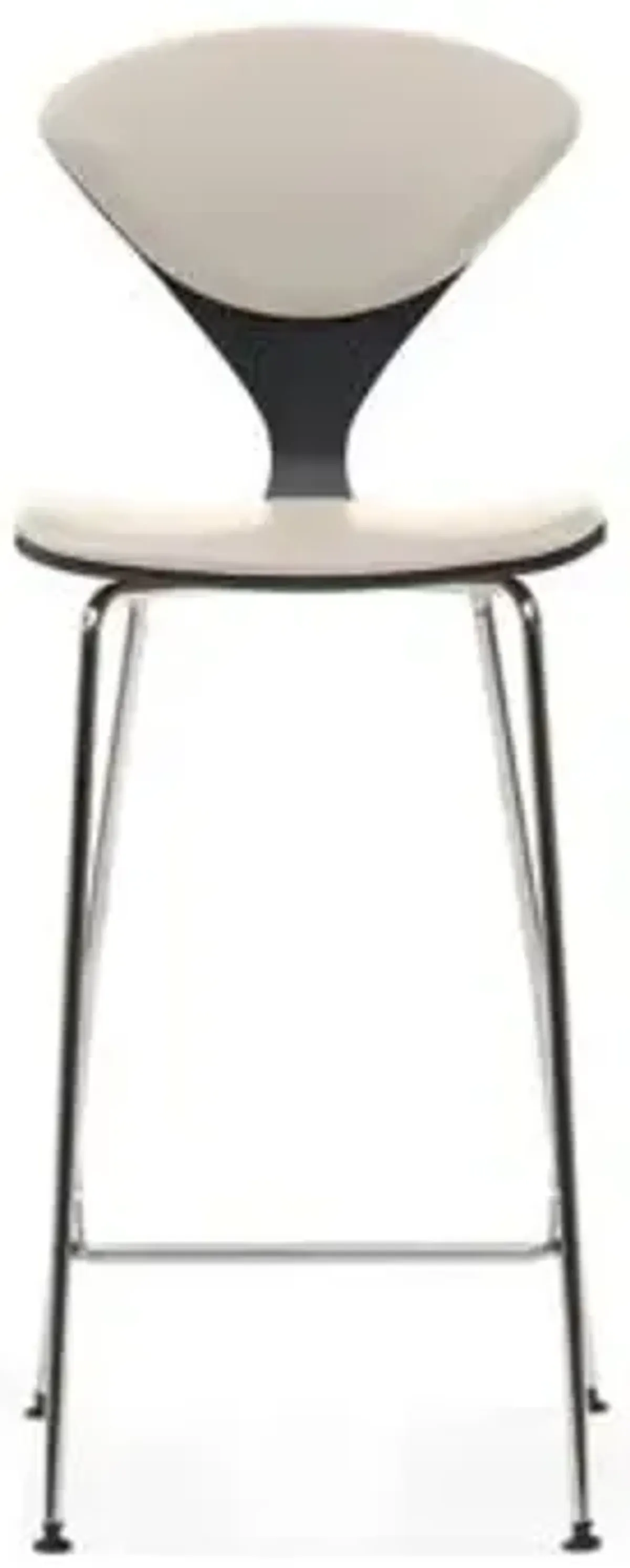 Cherner Seat and Back Upholstered Metal Base Stool