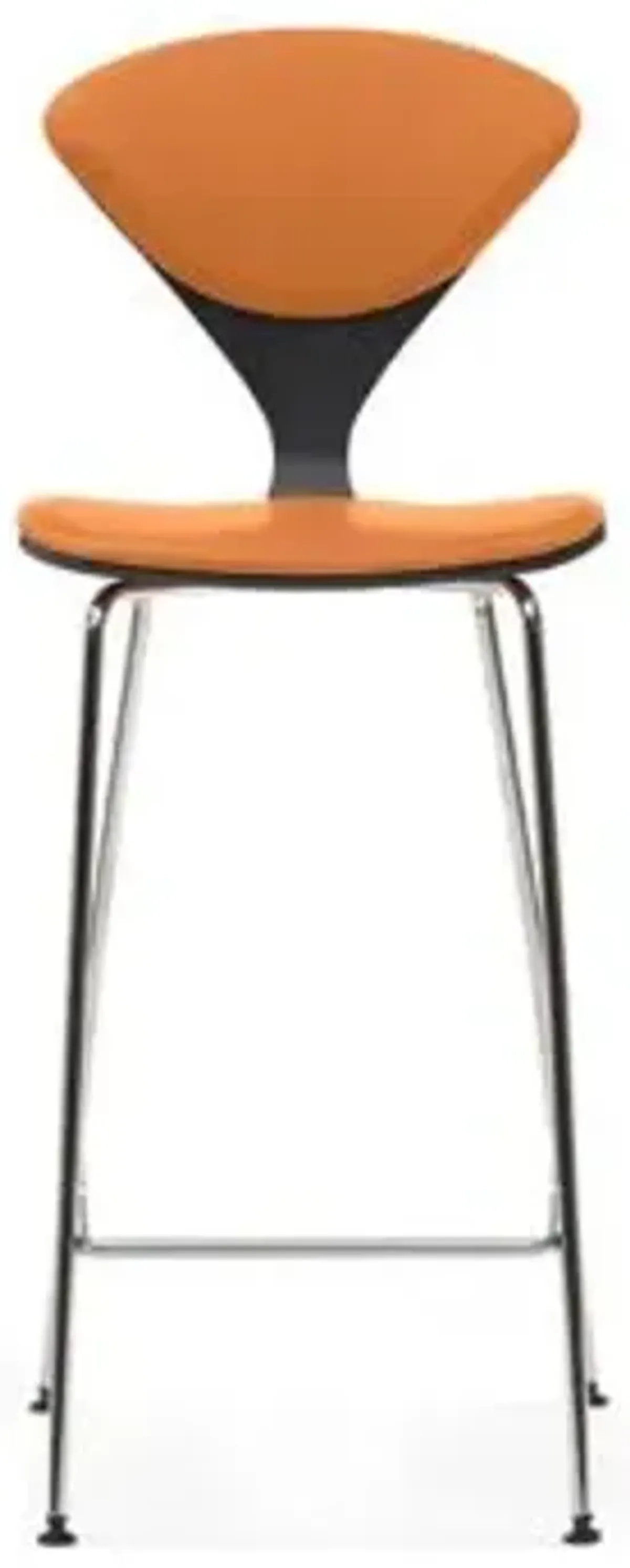 Cherner Seat and Back Upholstered Metal Base Stool