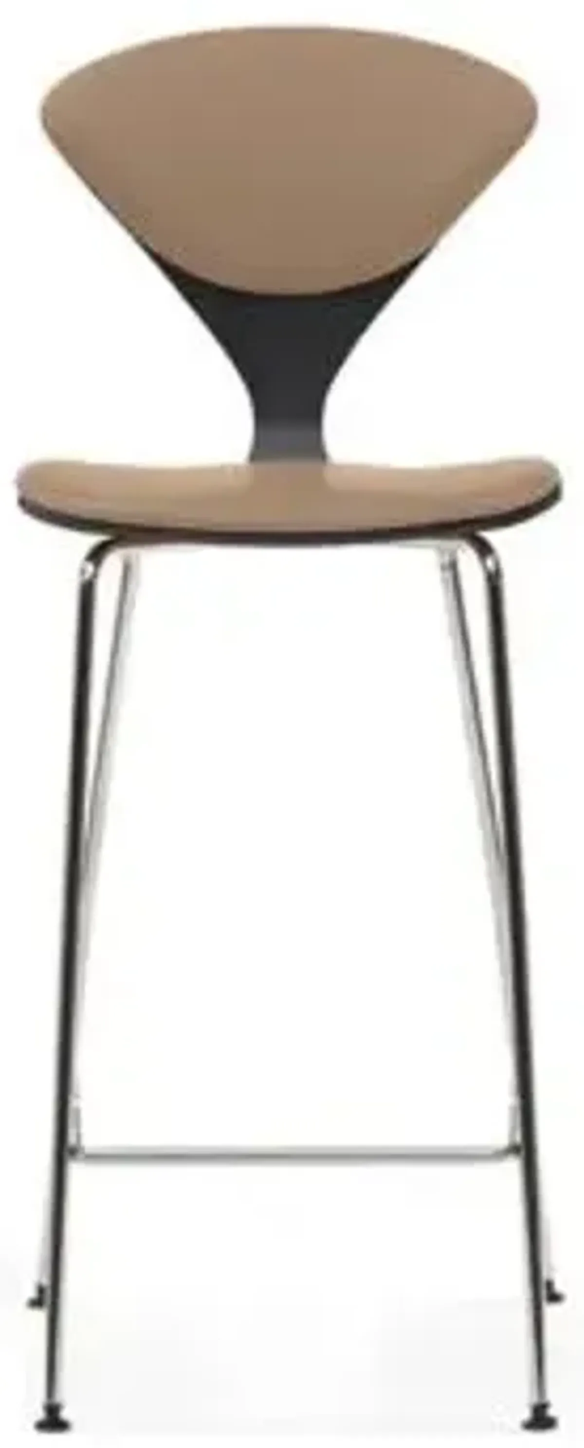 Cherner Seat and Back Upholstered Metal Base Stool