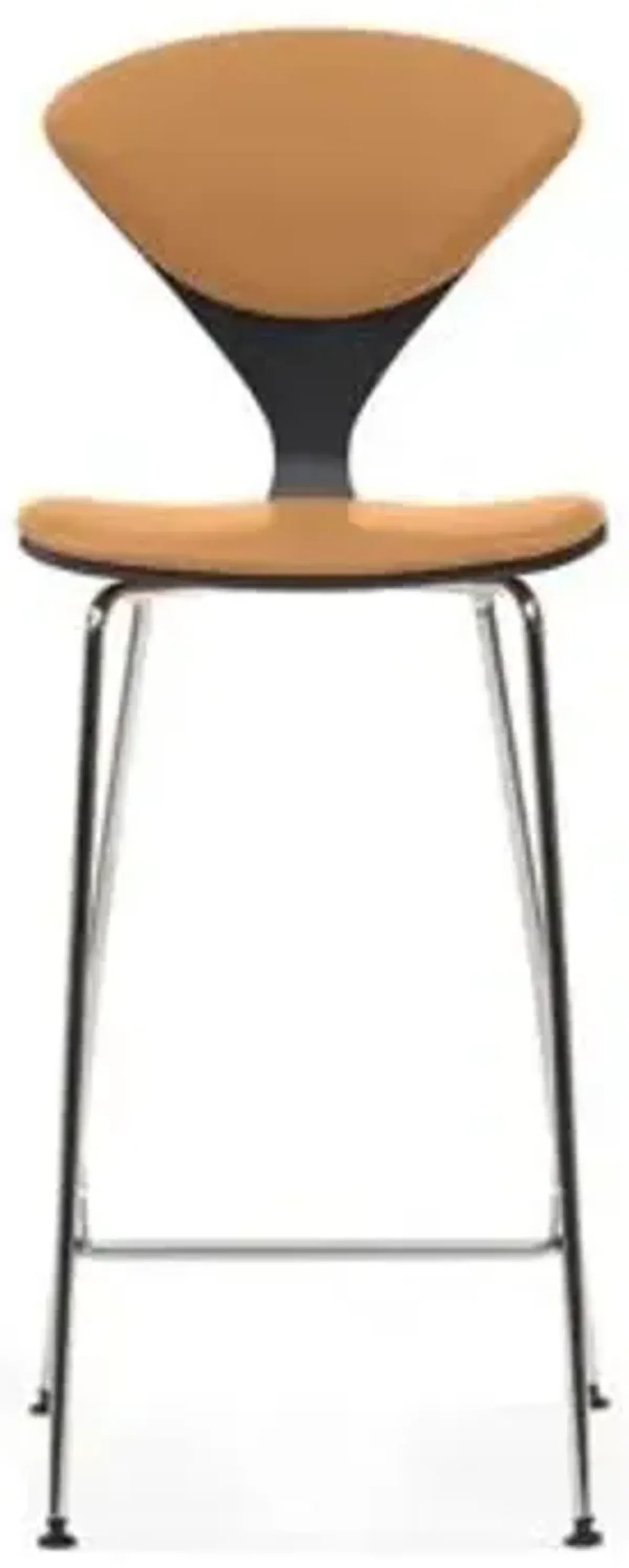 Cherner Seat and Back Upholstered Metal Base Stool