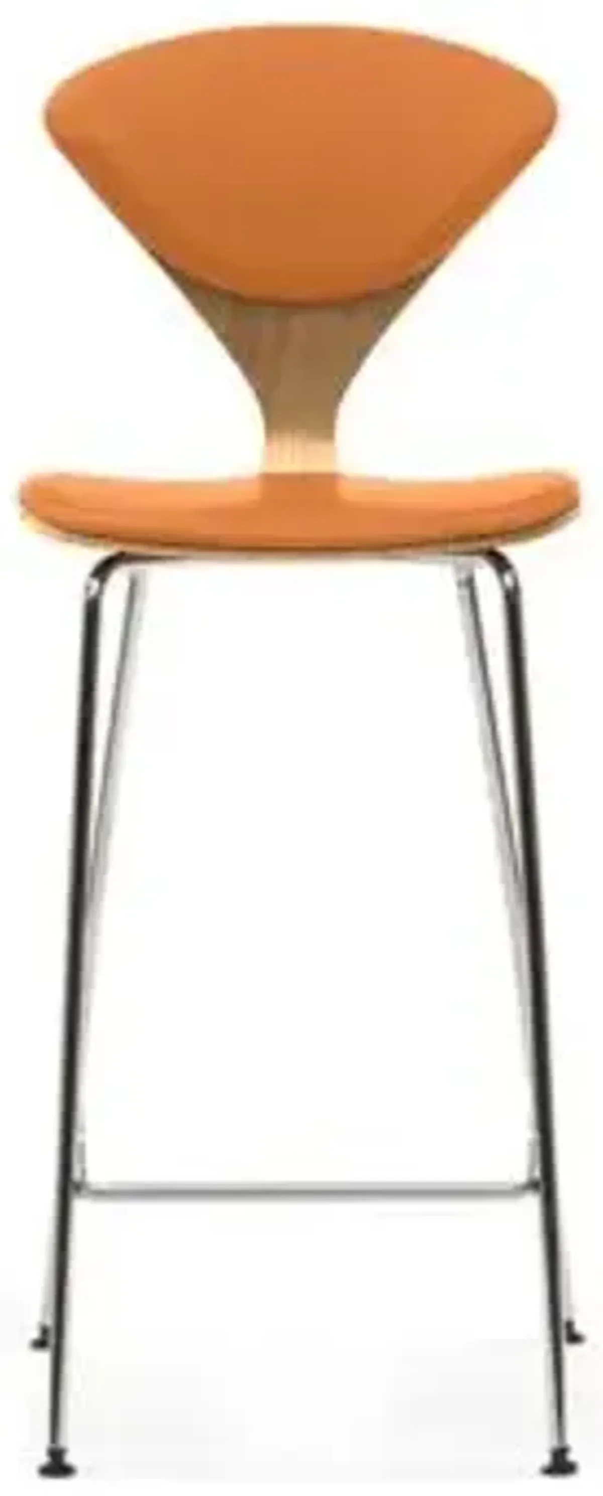 Cherner Seat and Back Upholstered Metal Base Stool