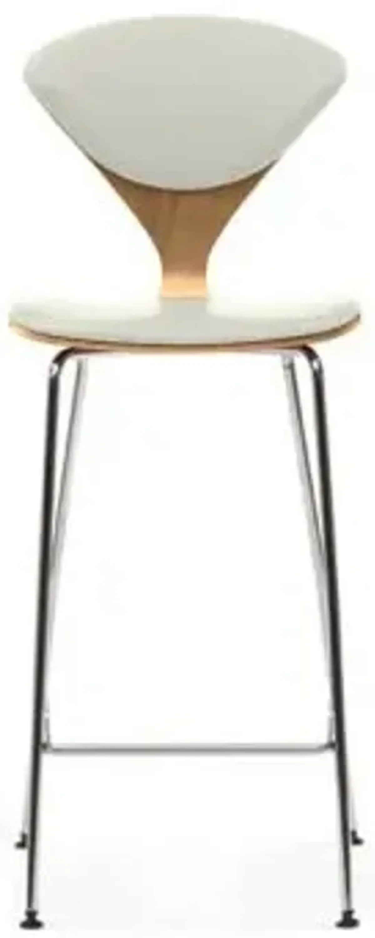 Cherner Seat and Back Upholstered Metal Base Stool